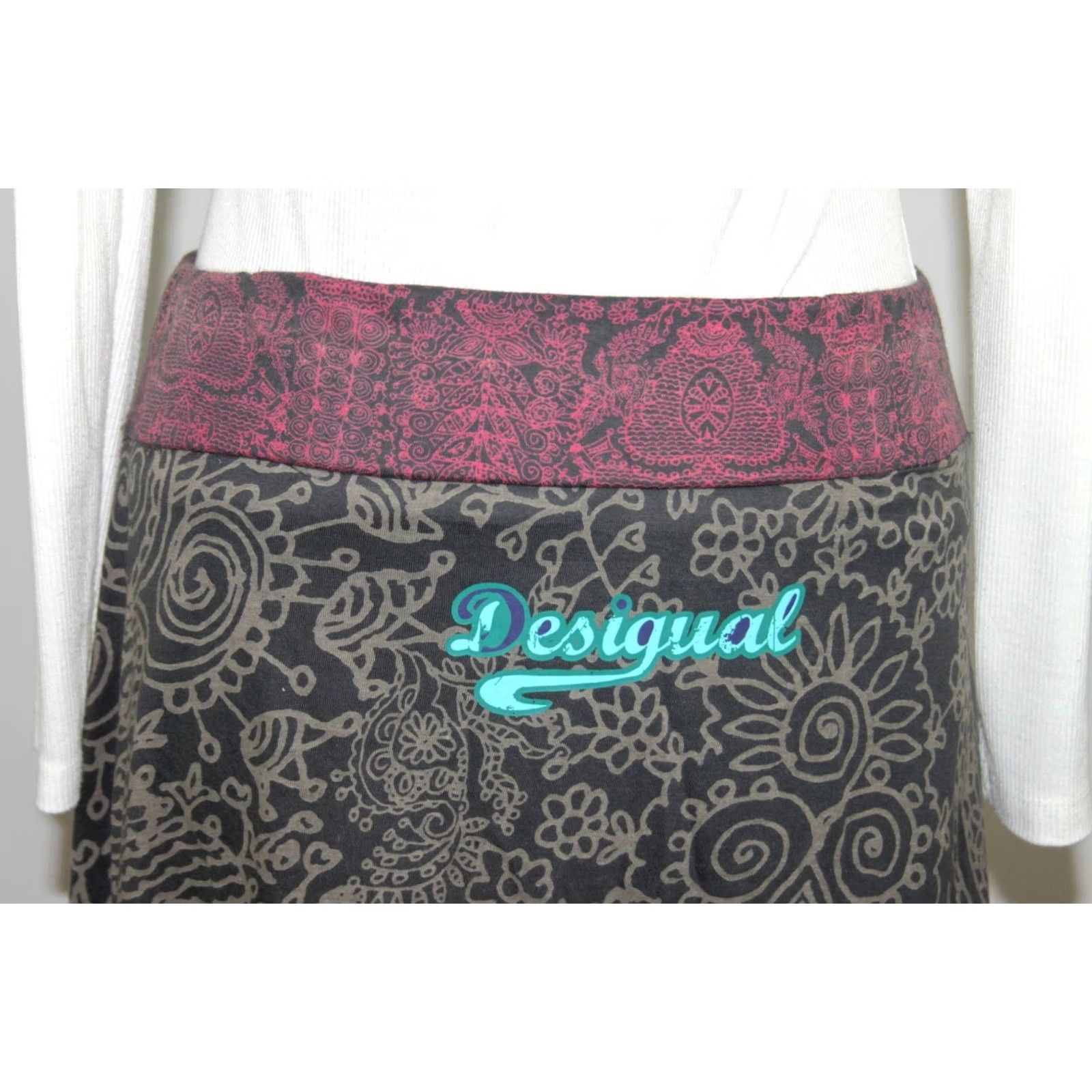 Desigual Desigual womens Skirt Size M Multicoloured Denim Size 32" / US 10 / IT 46 - 7 Thumbnail