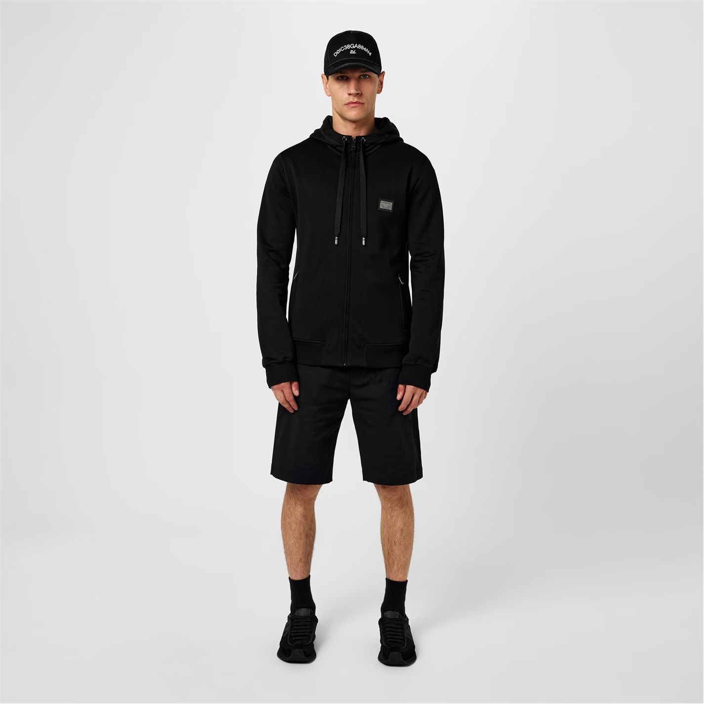 Dolce & Gabbana o1g2r1mq0426 Jersey Zip-Up Hoodie in Black Size US S / EU 44-46 / 1 - 5 Thumbnail