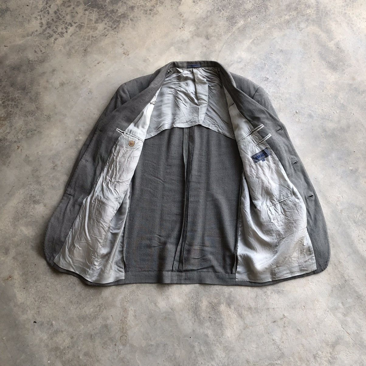 Kenzo KENZO Plaid Design Blazer Size 40R - 2 Thumbnail