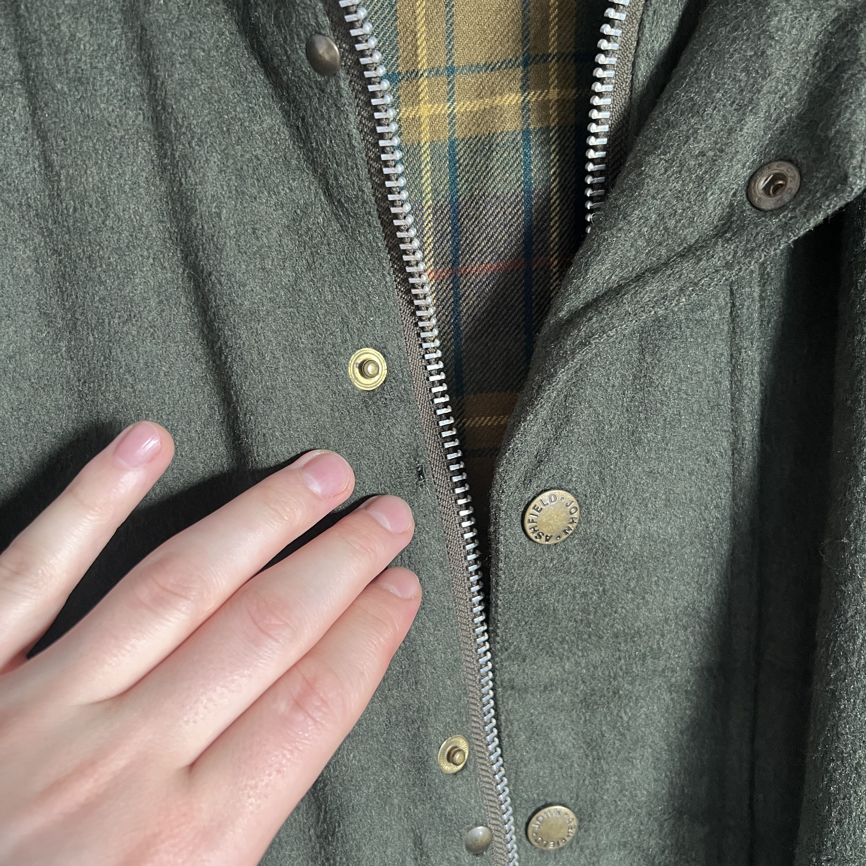 Barbour VINTAGE Men's JOHN ASHFIELD Wool Hunting Green Jacket Size US XL / EU 56 / 4 - 16 Thumbnail