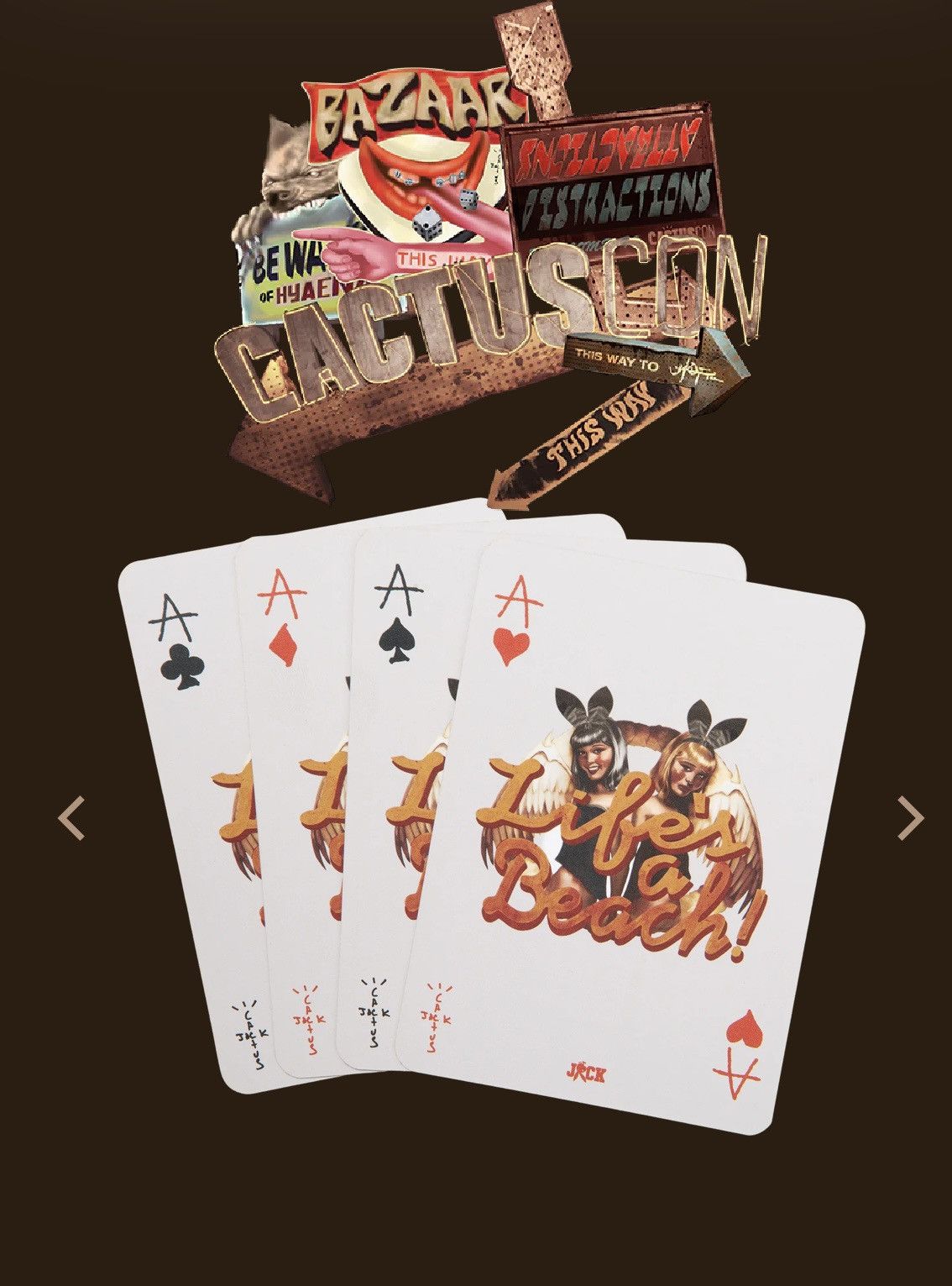 Playboy Travis Scott Cactus Jack Playing Cards Size ONE SIZE - 5 Thumbnail