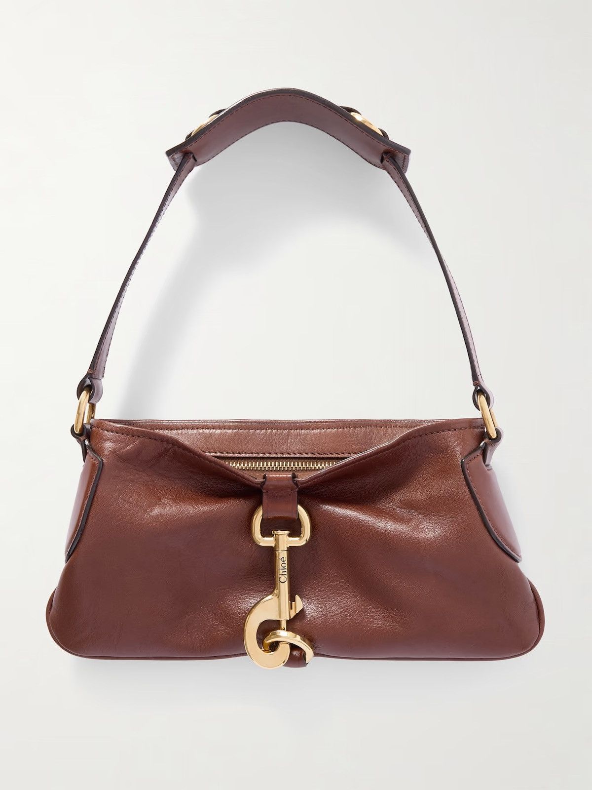 Chloe Kerala 25 Leather Shoulder Bag in Brown, Women's