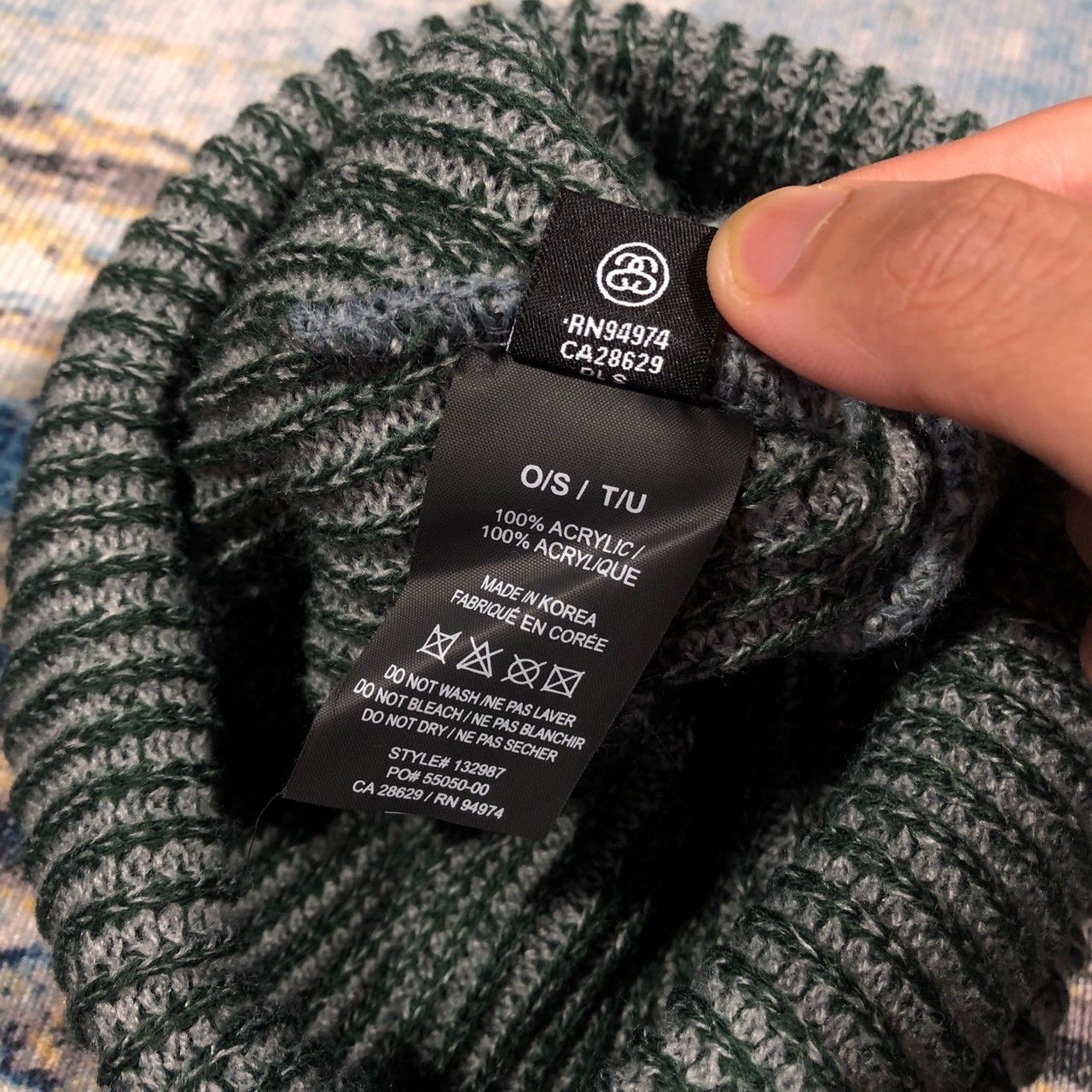 Stussy Stussy 2 Tone Knit Short Beanie Size ONE SIZE - 5 Thumbnail