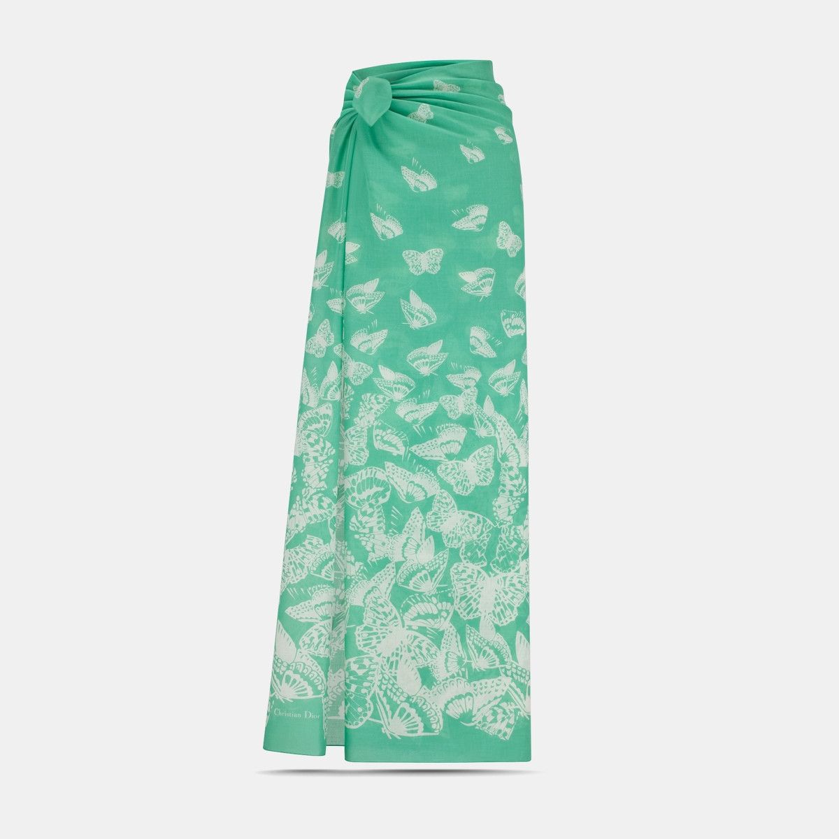 Dior o1bcso1str0226 Size:OS/Butterflies Sarong in Sea Green/White Size ONE SIZE - 1 Thumbnail