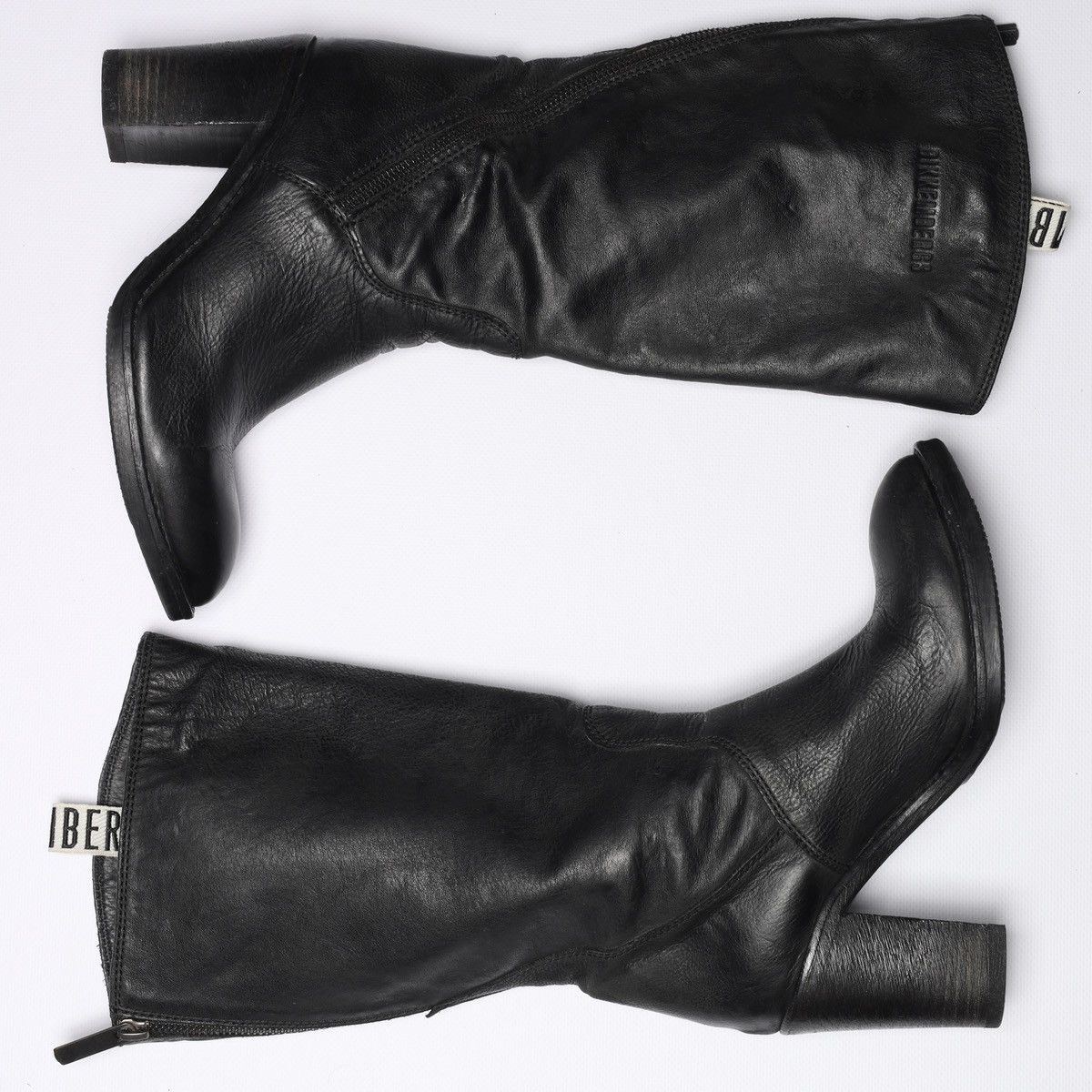 Dirk Bikkembergs Dirk Bikkembergs Thigh High Boots Leather Knee Zip Shoes Size US 7 / IT 37 - 1 Thumbnail