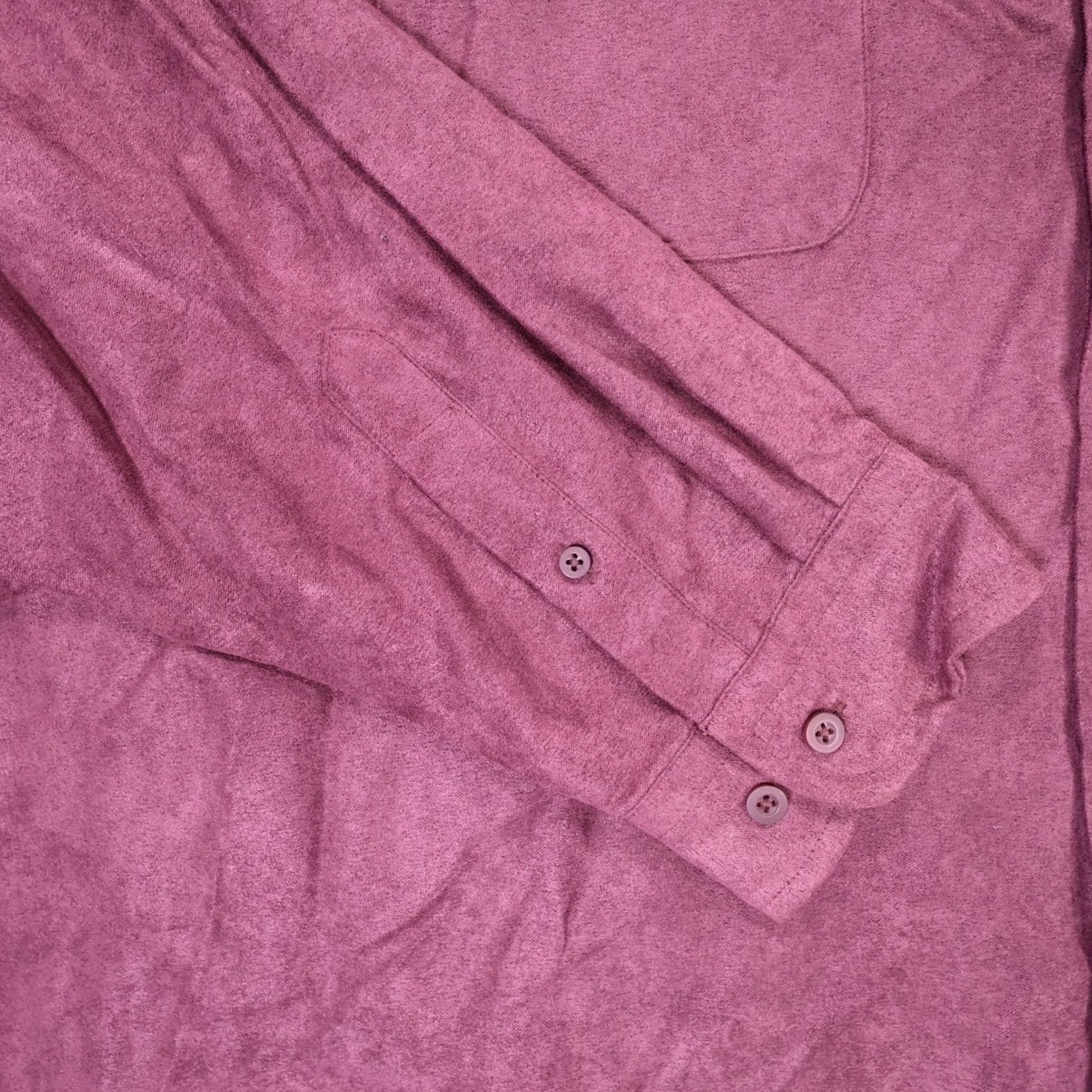 Van Heusen VINTAGE Van Heusen Button Up Shirt Mens 2XLT Wine Soft Suede Long Sleeve Size US XXL / EU 58 / 5 - 5 Thumbnail