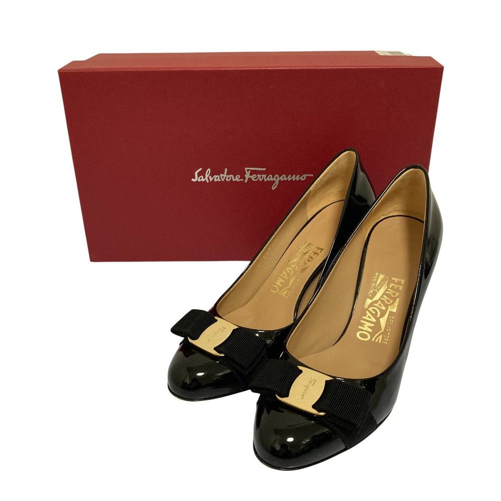 Salvatore Ferragamo Salvatore Ferragamo Salvatore Ferragamo Vara Ribbon Patent Pumps Leather Shoes DUTY FREE for USA Size ONE SIZE - 1 Thumbnail