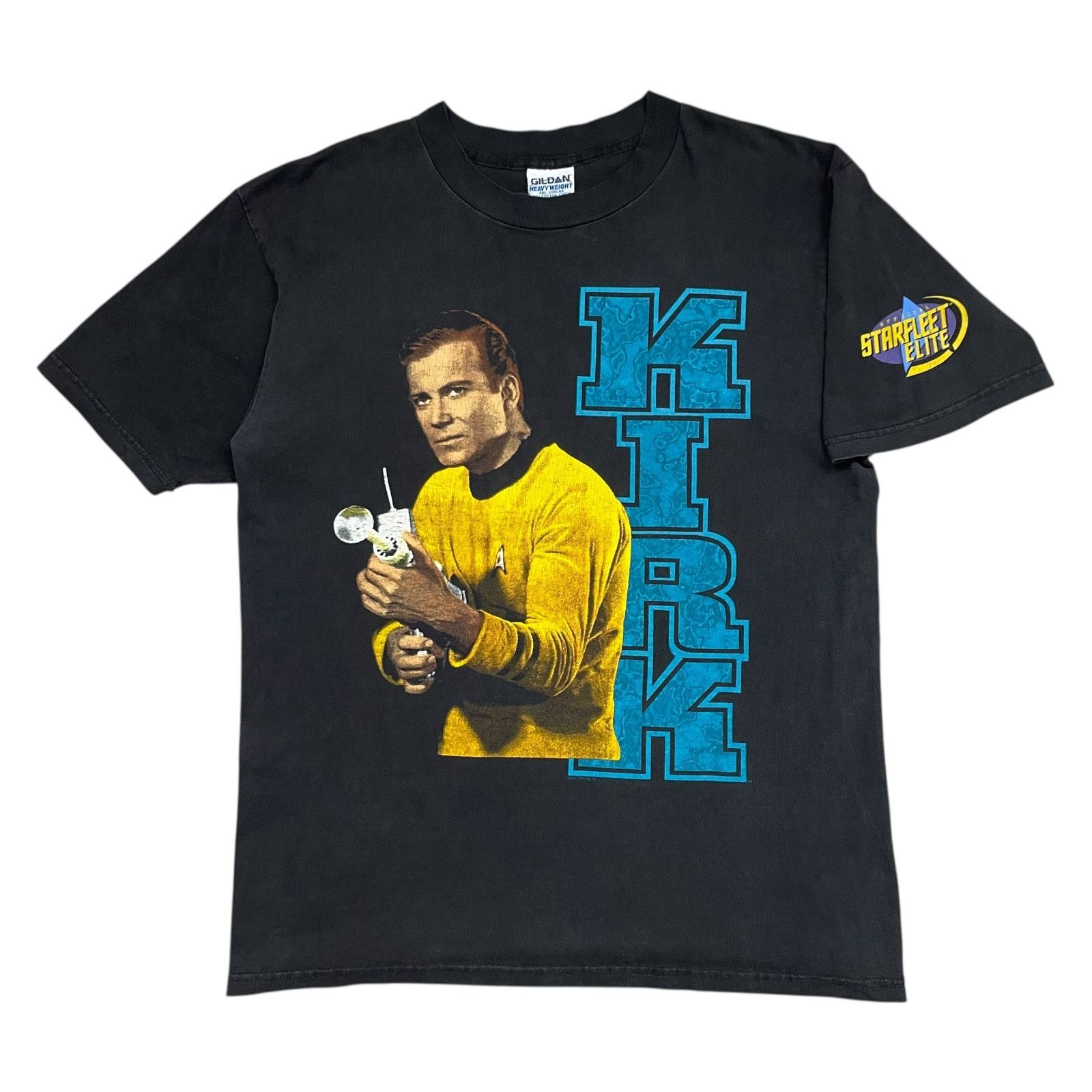 Vintage 90s STAR TREK CAPTAIN KIRK STARFLEET ELITE OFFICIAL T-SHIRT Size US L / EU 52-54 / 3 - 1 Thumbnail