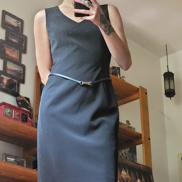Holt Renfrew Holt Renfrew Vintage Black Dress With Leather Belt - Size 4 Size S / US 4 / IT 40 - 8 Thumbnail