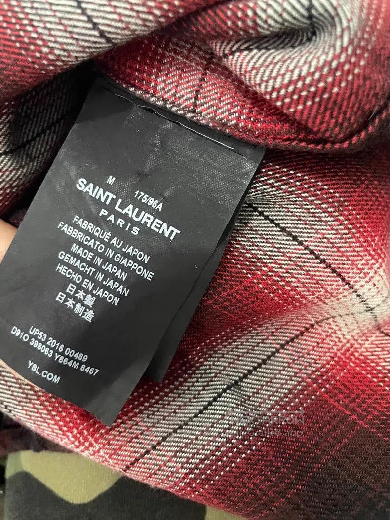 Saint Laurent Paris Saint Laurent Paris Black and Red Plaid Western Shirt i Size US M / EU 48-50 / 2 - 6 Thumbnail