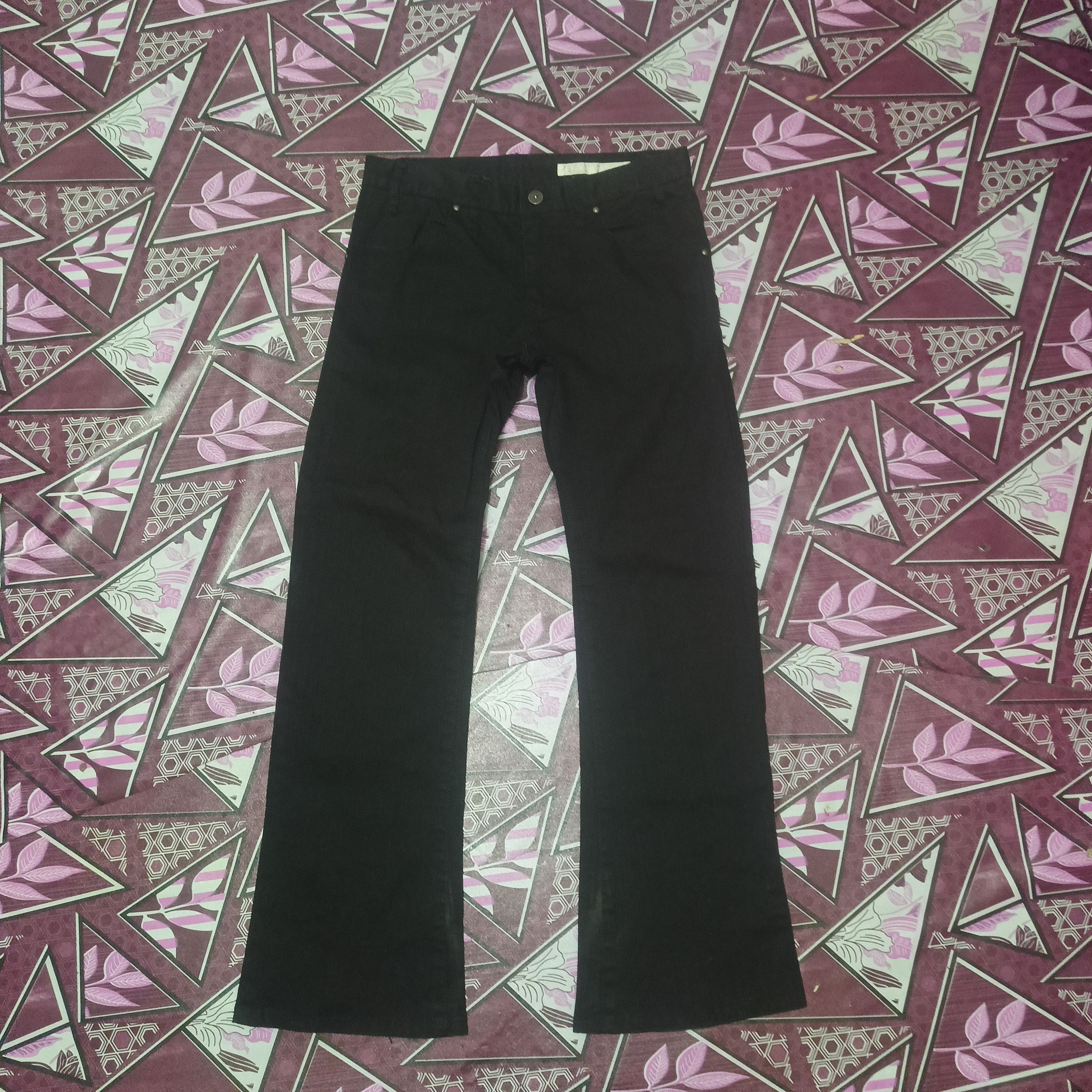 Japanese Brand Buona Giornata Bootcut Black Pants stripe Size US 30 / EU 46 - 1 Thumbnail