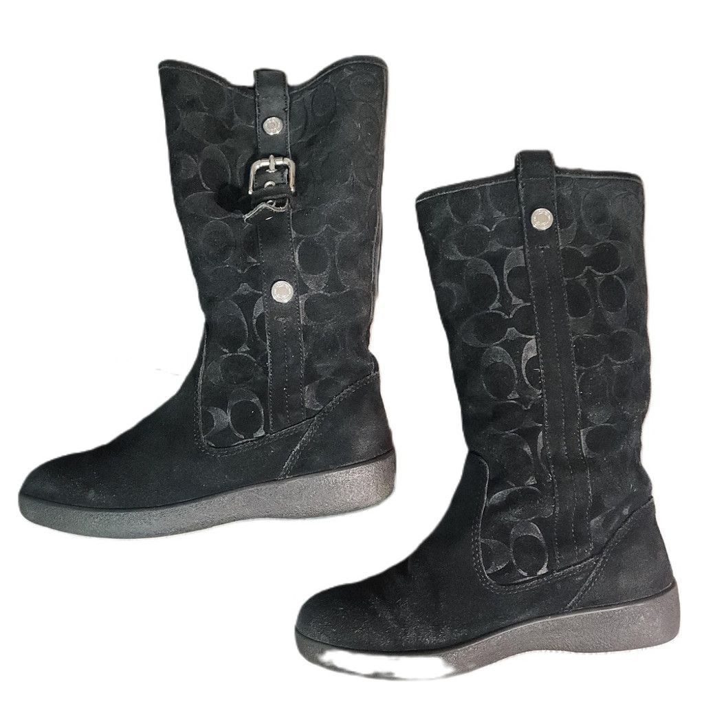 Coach Coach Womens Black Suede Boots Size 7B Size US 7 / IT 37 - 5 Thumbnail
