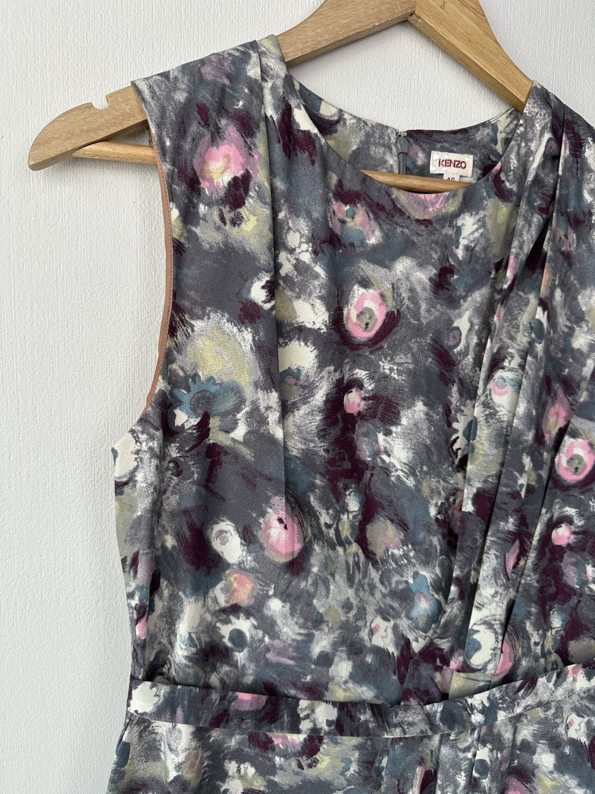 Kenzo KENZO Paris Floral Print Cotton Silk Sleeveless Mini Dress Size S / US 4 / IT 40 - 10 Thumbnail