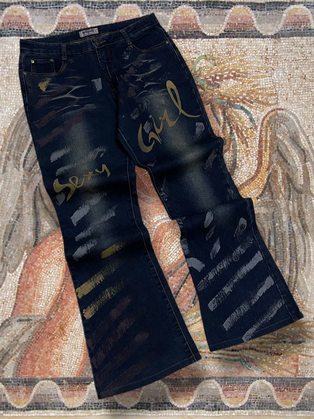 Hysteric Glamour Vintage 1990s Japan Haphazard Flared Sexy Girl Fancy Denim Size US 30 / EU 46 - 2 Thumbnail