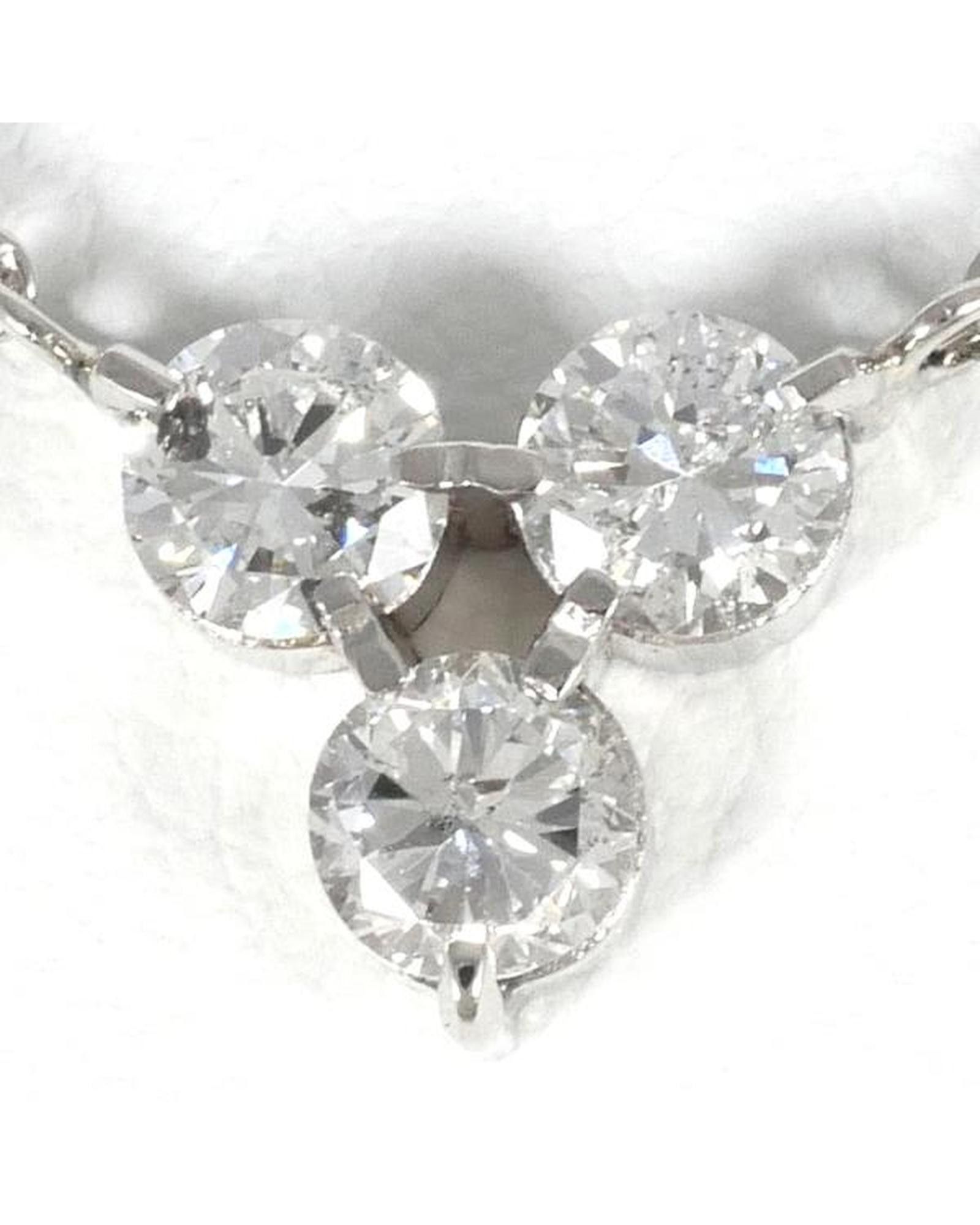 image of Diamond Platinum Necklace - 40 Length in Silver, Women's