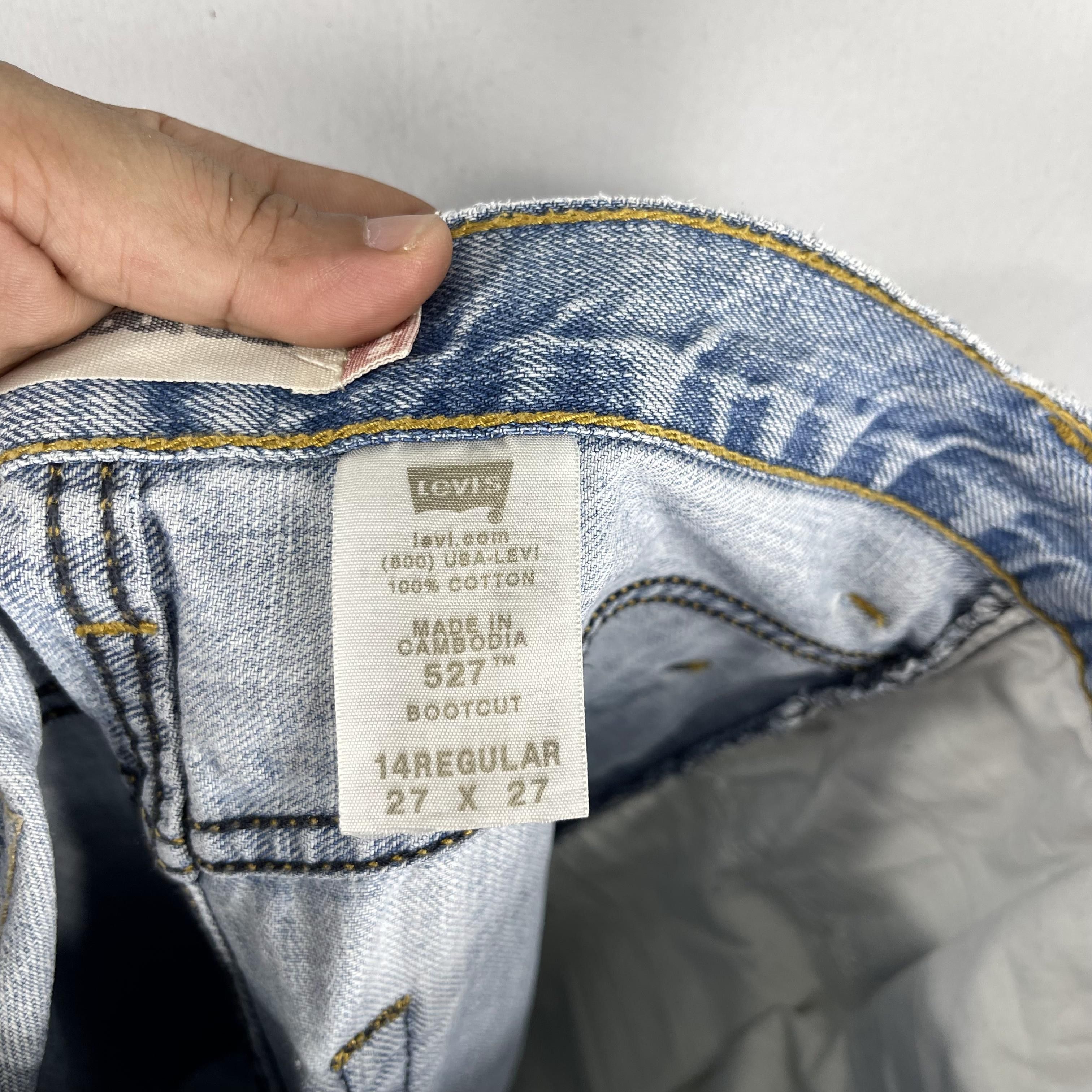 Levi's × Vintage Size 28 Vintage Distressed Levis 527 Slim Bootcut Jeans Size 28" / US 6 / IT 42 - 4 Thumbnail
