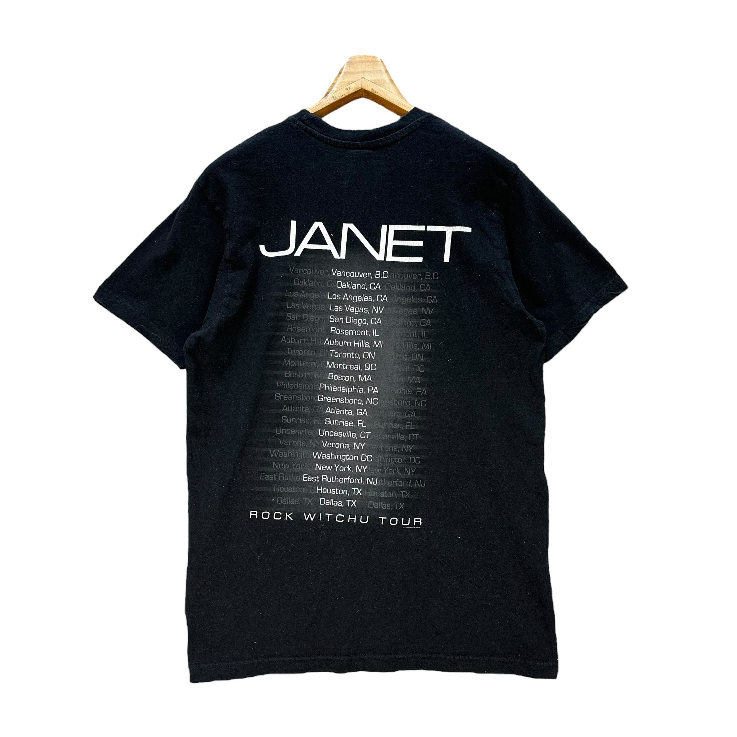 Vintage JANET JACKSON Rock Witchu Tour Graphic Tee #A80-1931 Size US L / EU 52-54 / 3 - 9 Thumbnail