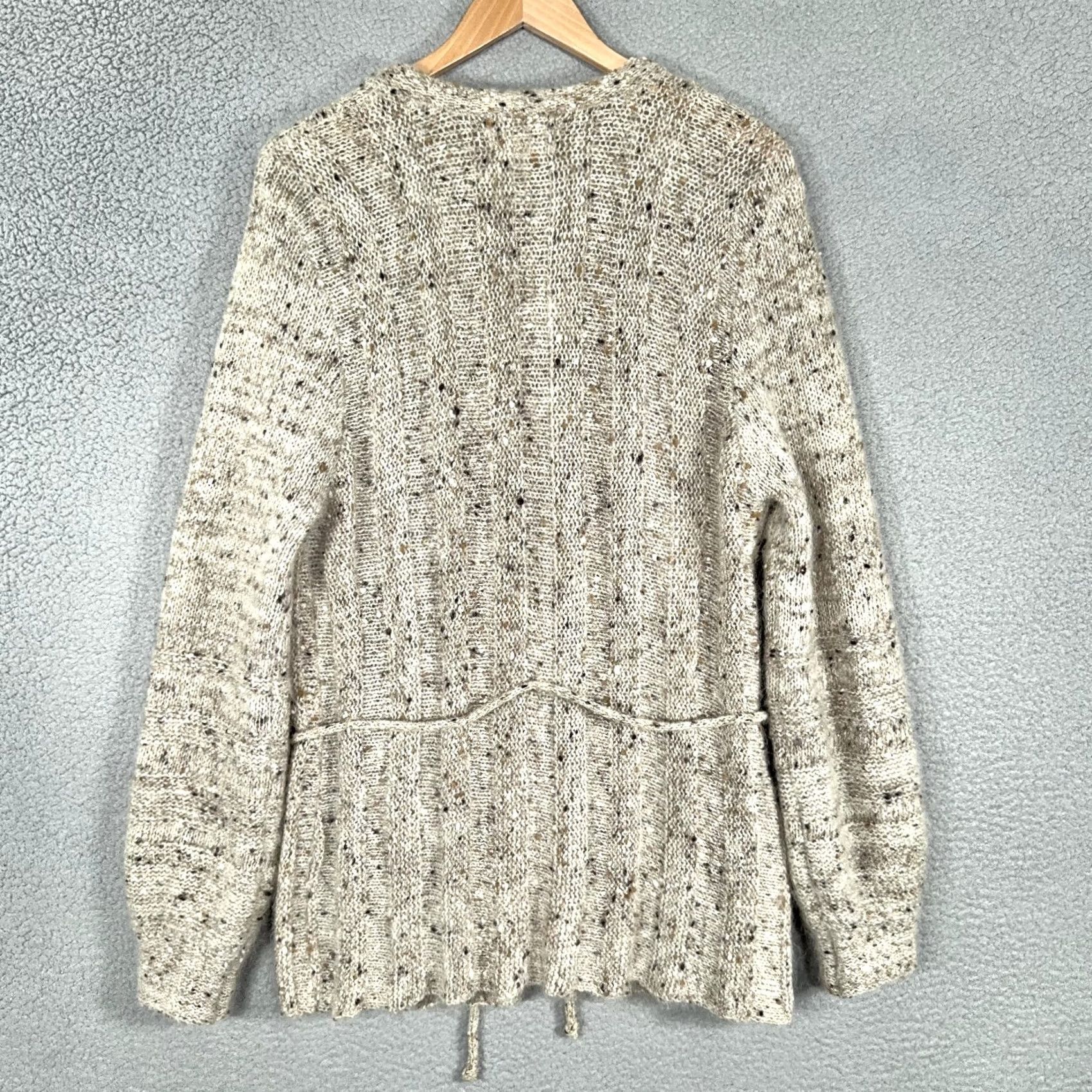 Vintage VINTAGE Koret Cardigan Sweater Mohair Wool Silk Oversized Medium Beige 70s 80s Boho Cozy Womens Size M / US 6-8 / IT 42-44 - 2 Thumbnail