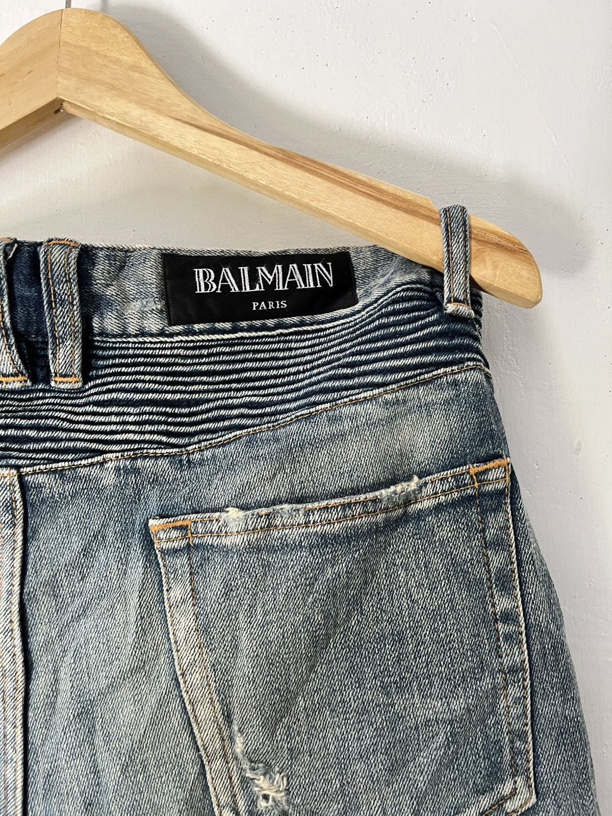 Balmain Balmain destroyed distressed biker jeans Size US 32 / EU 48 - 5 Thumbnail