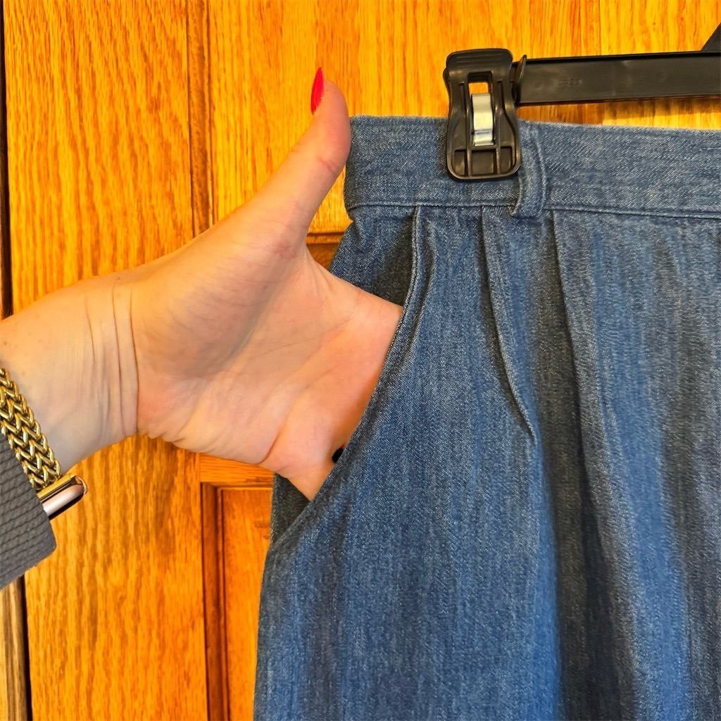 Orvis Orvis Vintage Denim Midi Skirt Women's Size 10P Blue A-Line Size 32" / US 10 / IT 46 - 3 Thumbnail