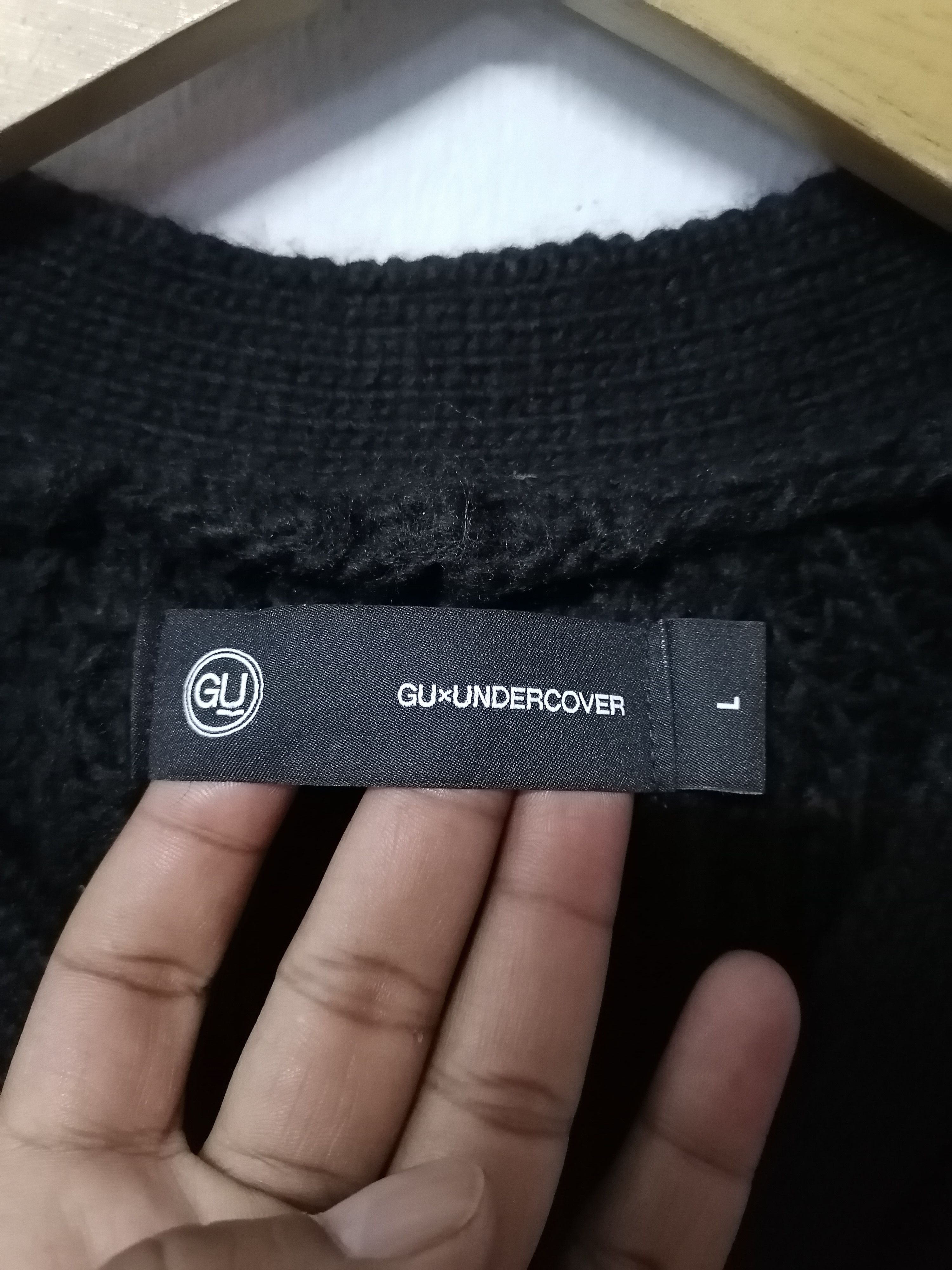Japanese Brand × Undercover Gu x Undercover Black Wool Knitwear Cardigan Size US L / EU 52-54 / 3 - 8 Thumbnail