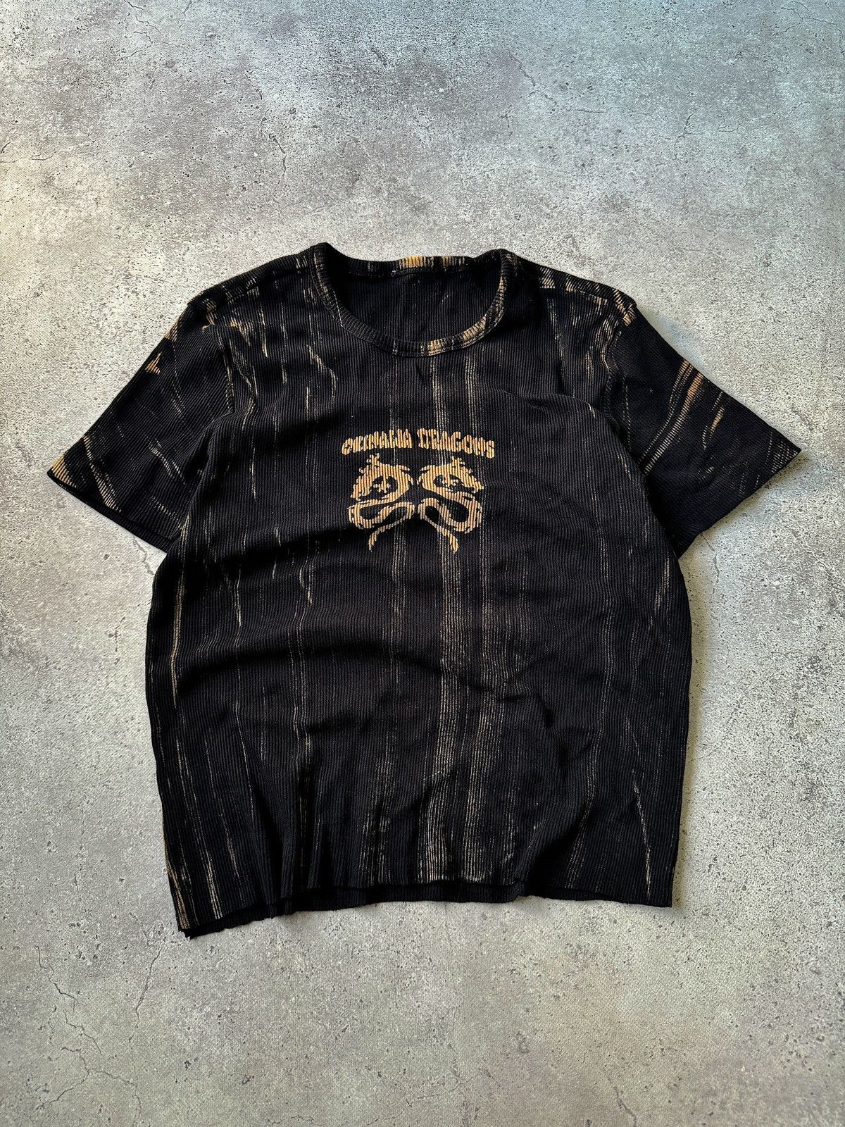 Diesel × Japanese Brand Vintage Japanese Cropped Faded Dragon Diesel Style Tee Size US M / EU 48-50 / 2 - 1 Thumbnail