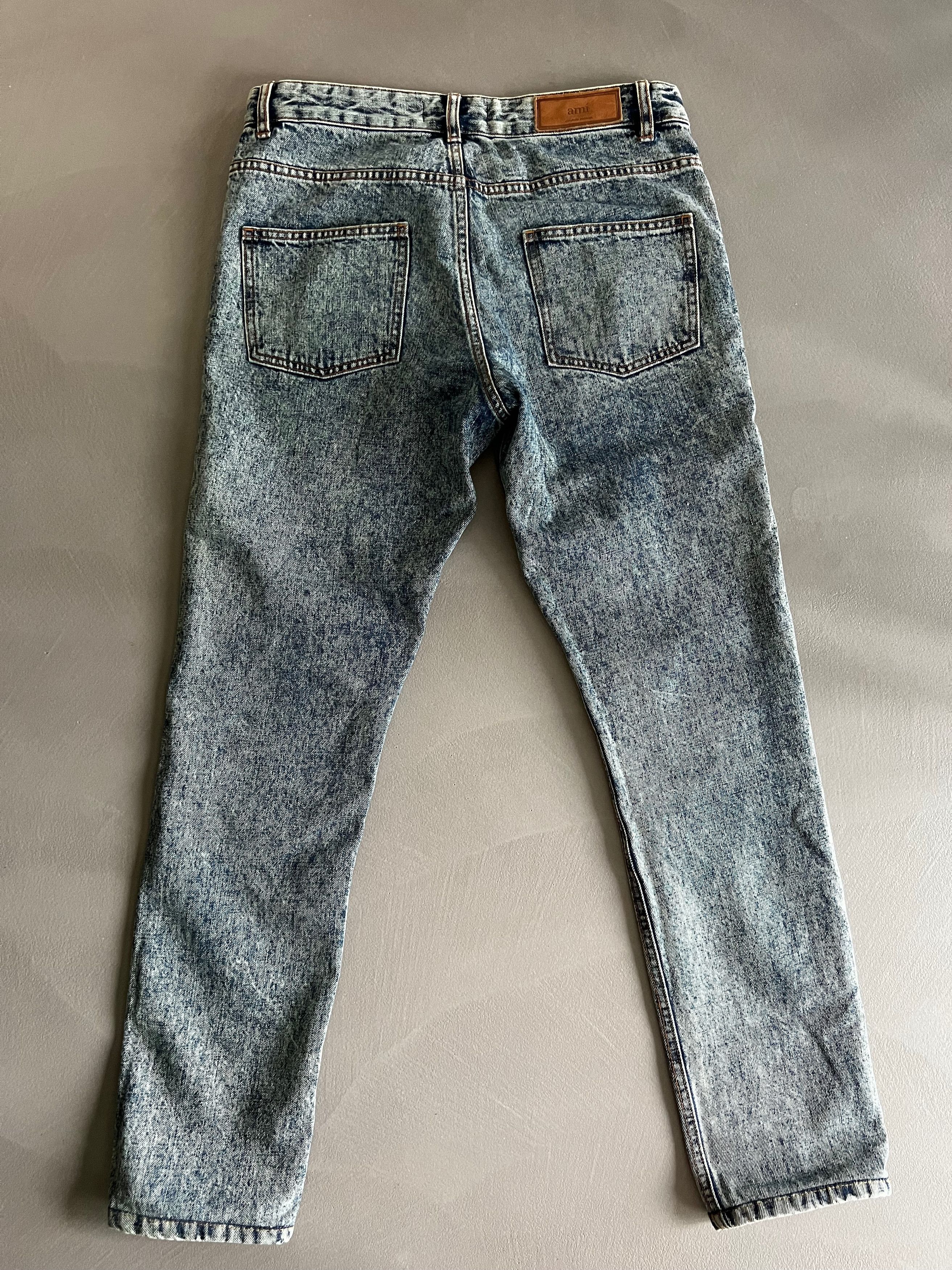 AMI AMI Alexandre Mattiussi Acid Wash Bleached Jeans Size US 28 / EU 44 - 5 Thumbnail