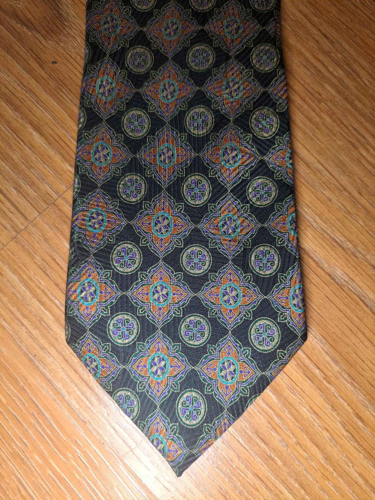 Brioni Brioni Silk Tie Multicolor Geometric Handmade in Italy Wide Size ONE SIZE - 1 Thumbnail