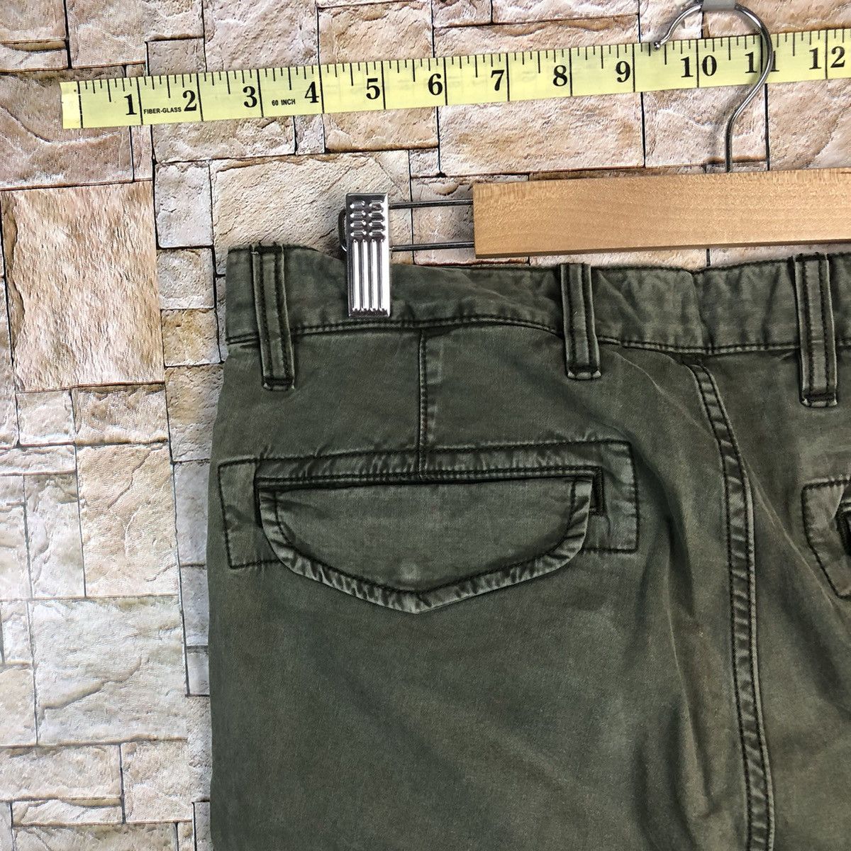 Faded Glory Uniqlo Green Cargo utility japan Multipocket Pants #A448 Size US 29 - 18 Thumbnail