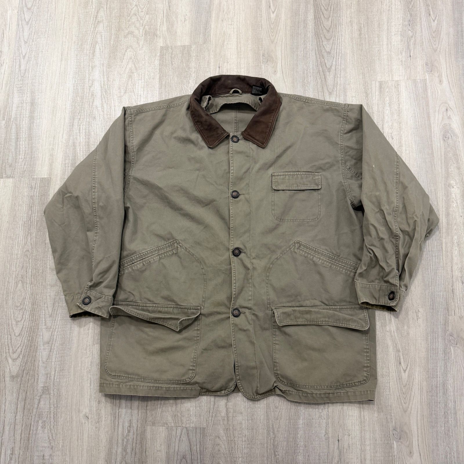 Vintage Vintage Chore Coat Extra Large Green Corduroy Collar Barn Size US XL / EU 56 / 4 - 1 Thumbnail
