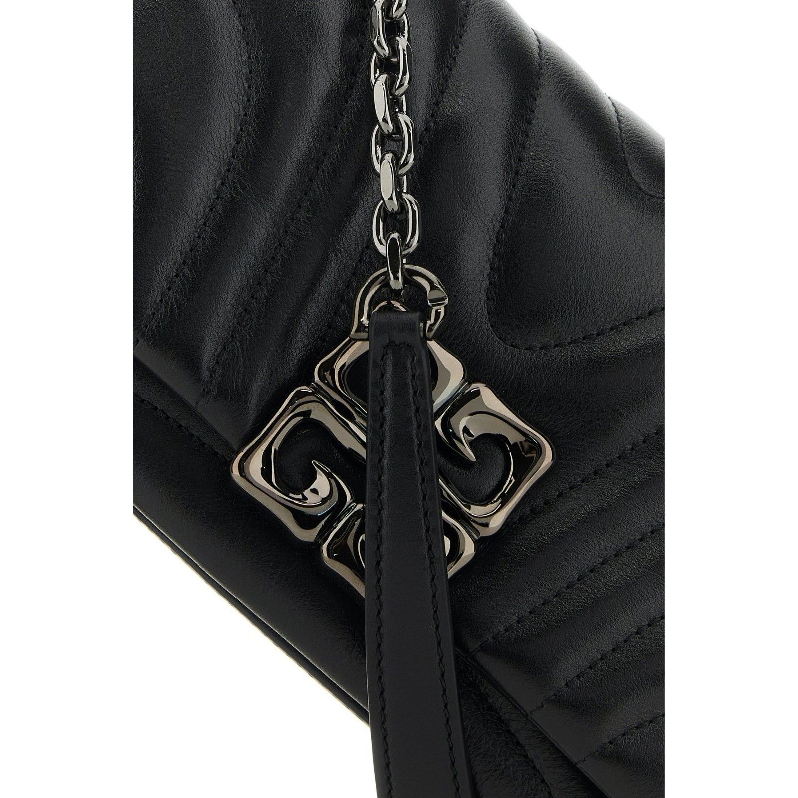 Givenchy GIVENCHY 4G Small Black Silver Smooth Leather Shoulder Bag N Size ONE SIZE - 4 Thumbnail
