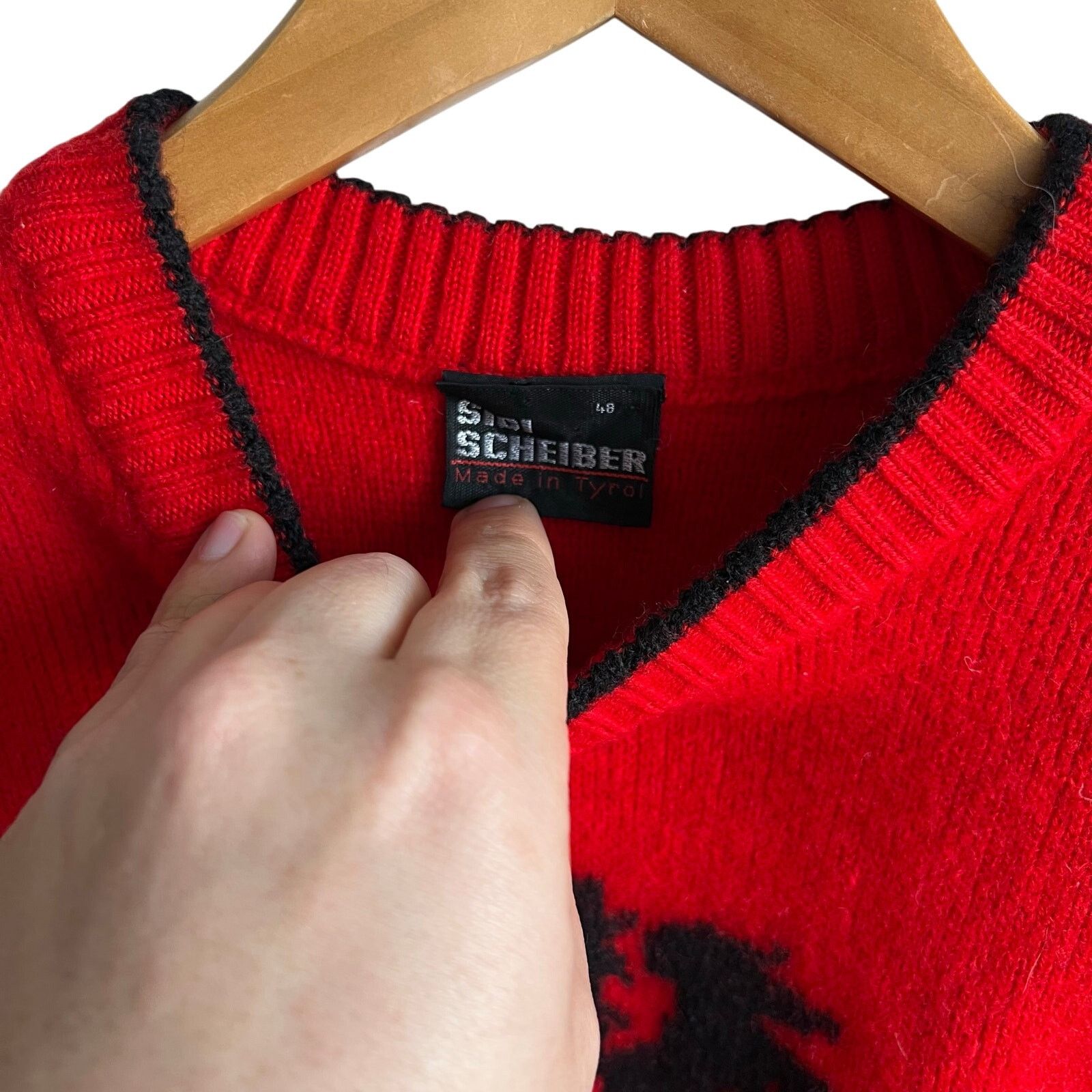 & Other Stories Rare Vintage Sigi Scheiber Crest Pure Wool Knit Sweater Size M / US 6-8 / IT 42-44 - 4 Thumbnail