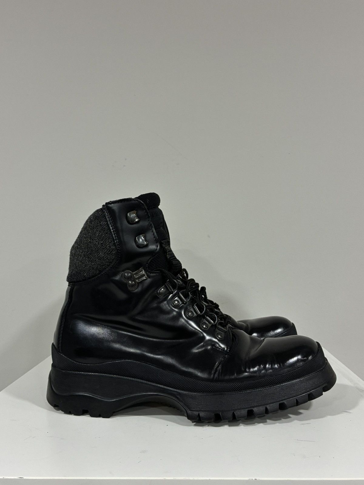 Prada Leather Hiking Boot size 6 USA 8 EU 41 Size US 8 / EU 41 - 1 Thumbnail