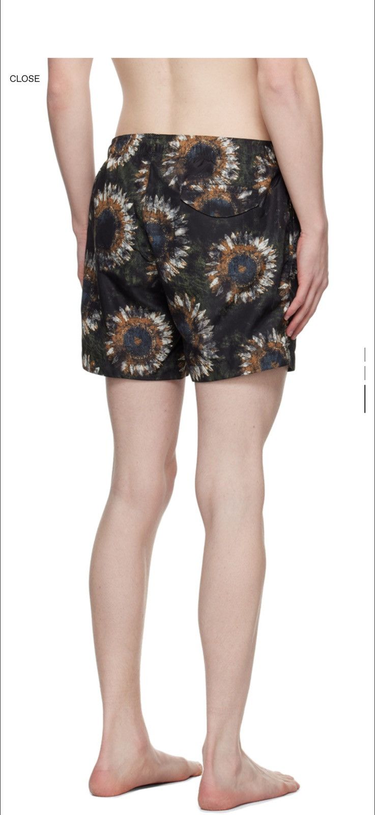 Hugo Black Printed Swimshorts Size US 29 - 4 Thumbnail