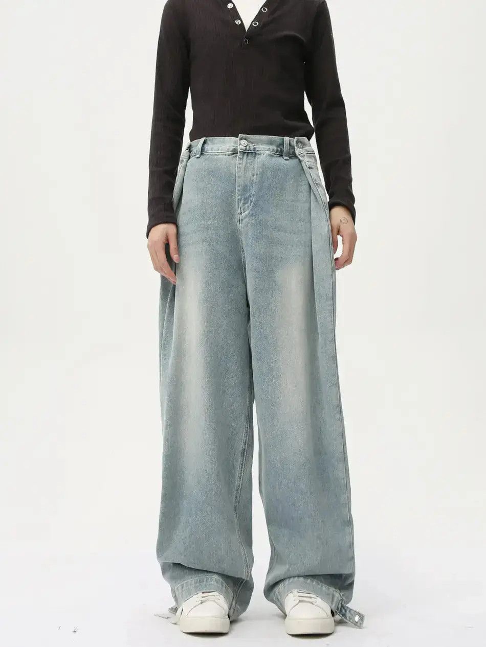 Japanese Brand Retro loose high street straight leg jeans Size US 32 / EU 48 - 1 Thumbnail