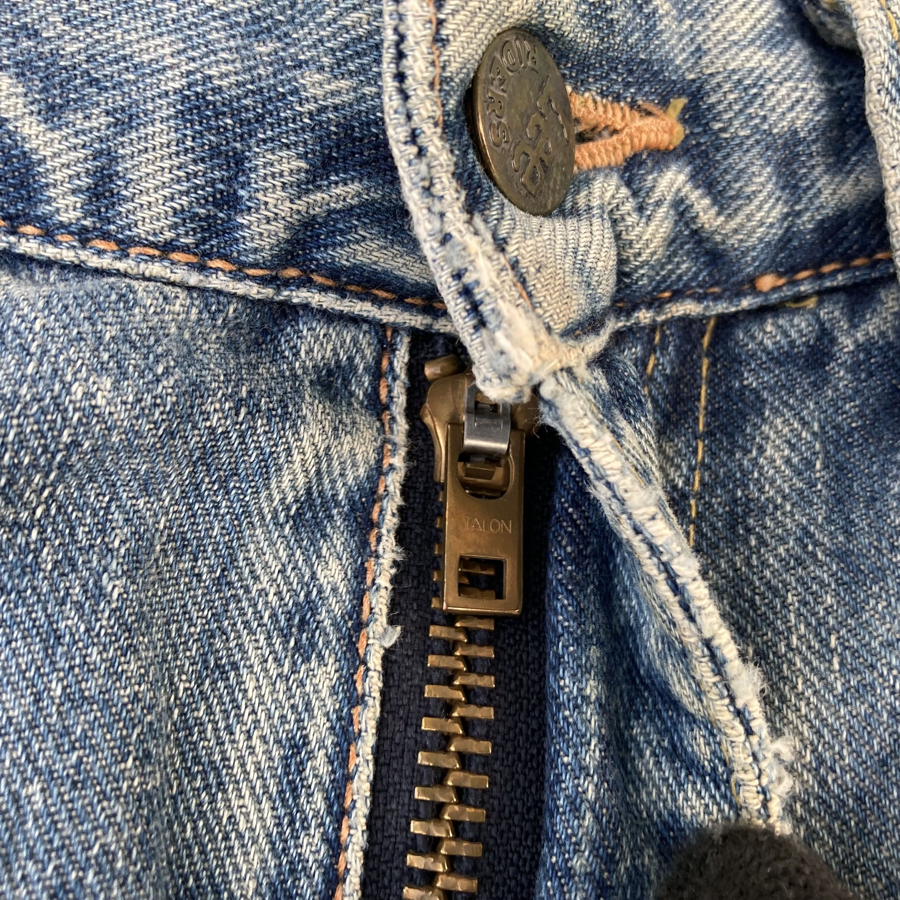 Japanese Brand Vtg Lee Rider Faded Japan Ripped Selvedge Redline Jeans Size US 29 - 5 Thumbnail