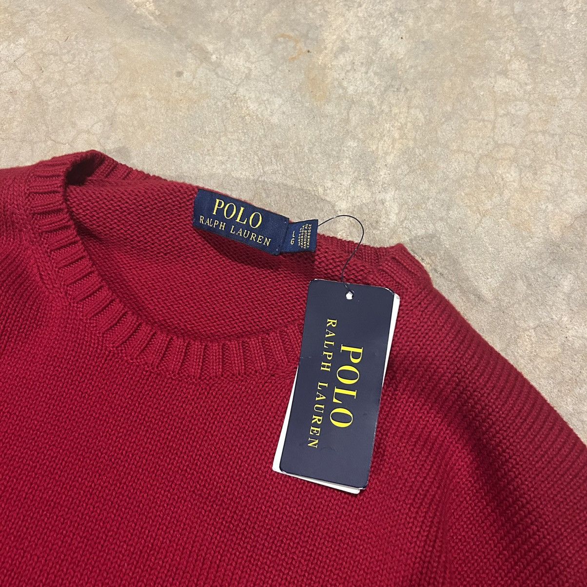 Polo Ralph Lauren × Vintage NWT Polo Ralph Lauren Knit Horse Sweater Crewneck Red Size US L / EU 52-54 / 3 - 4 Thumbnail