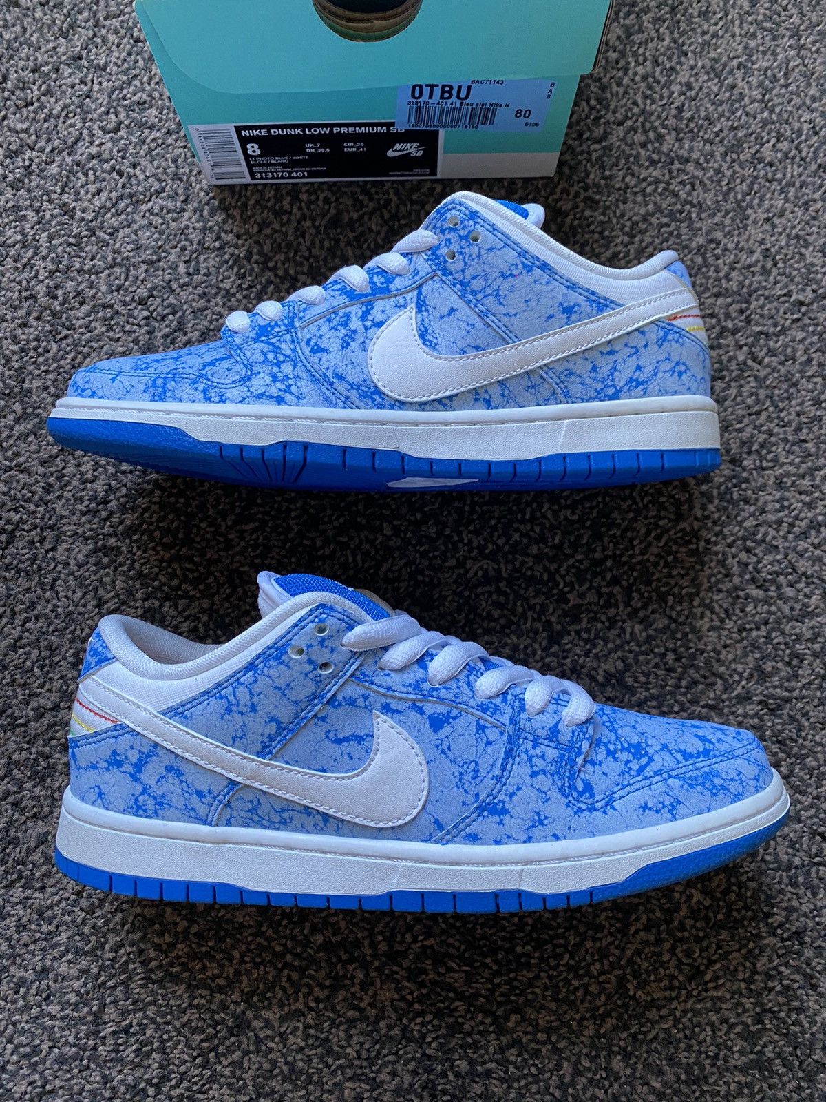 Nike sb dunk low premium sb marble blue best sale