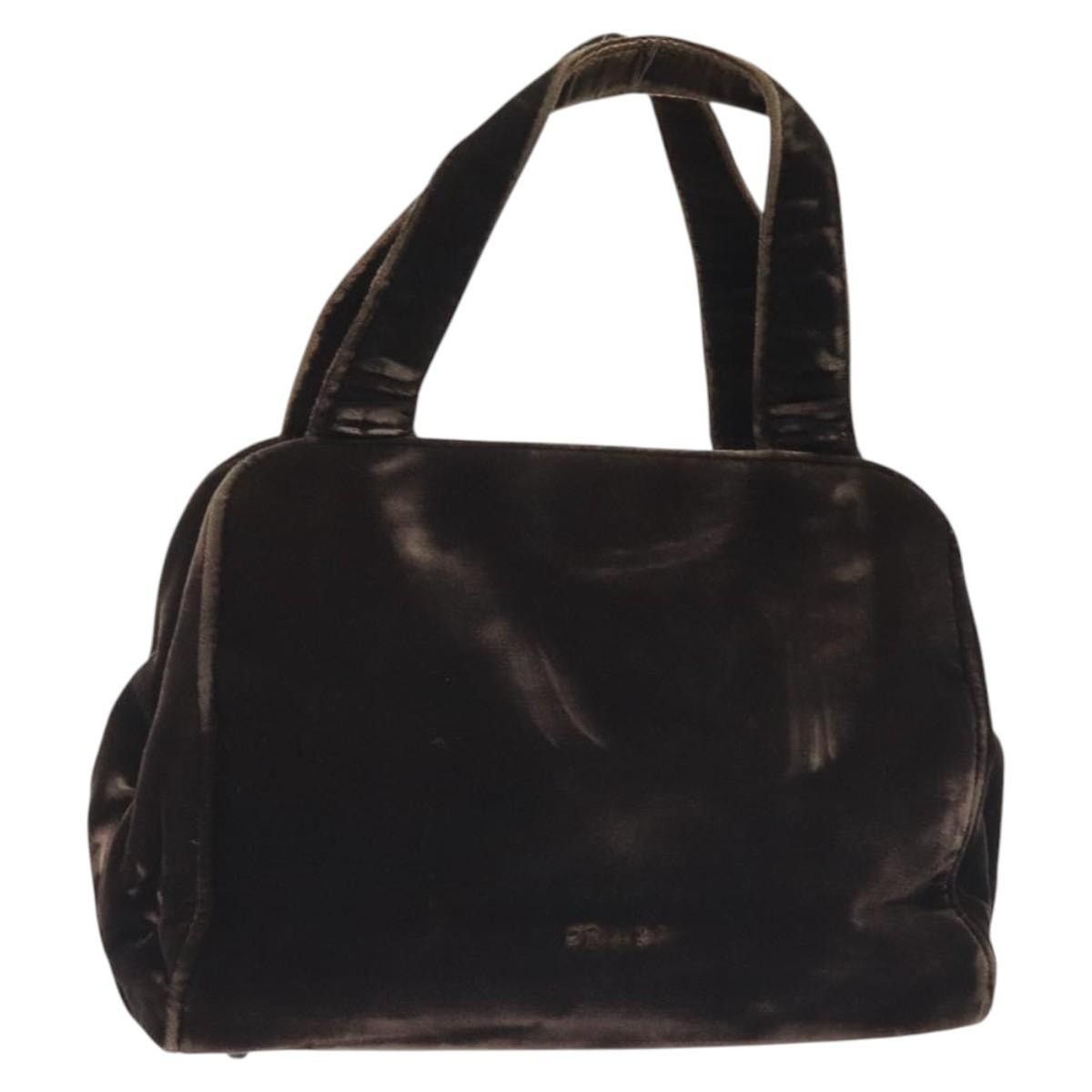 Prada PRADA Hand Bag Velor Brown Size ONE SIZE - 1 Thumbnail
