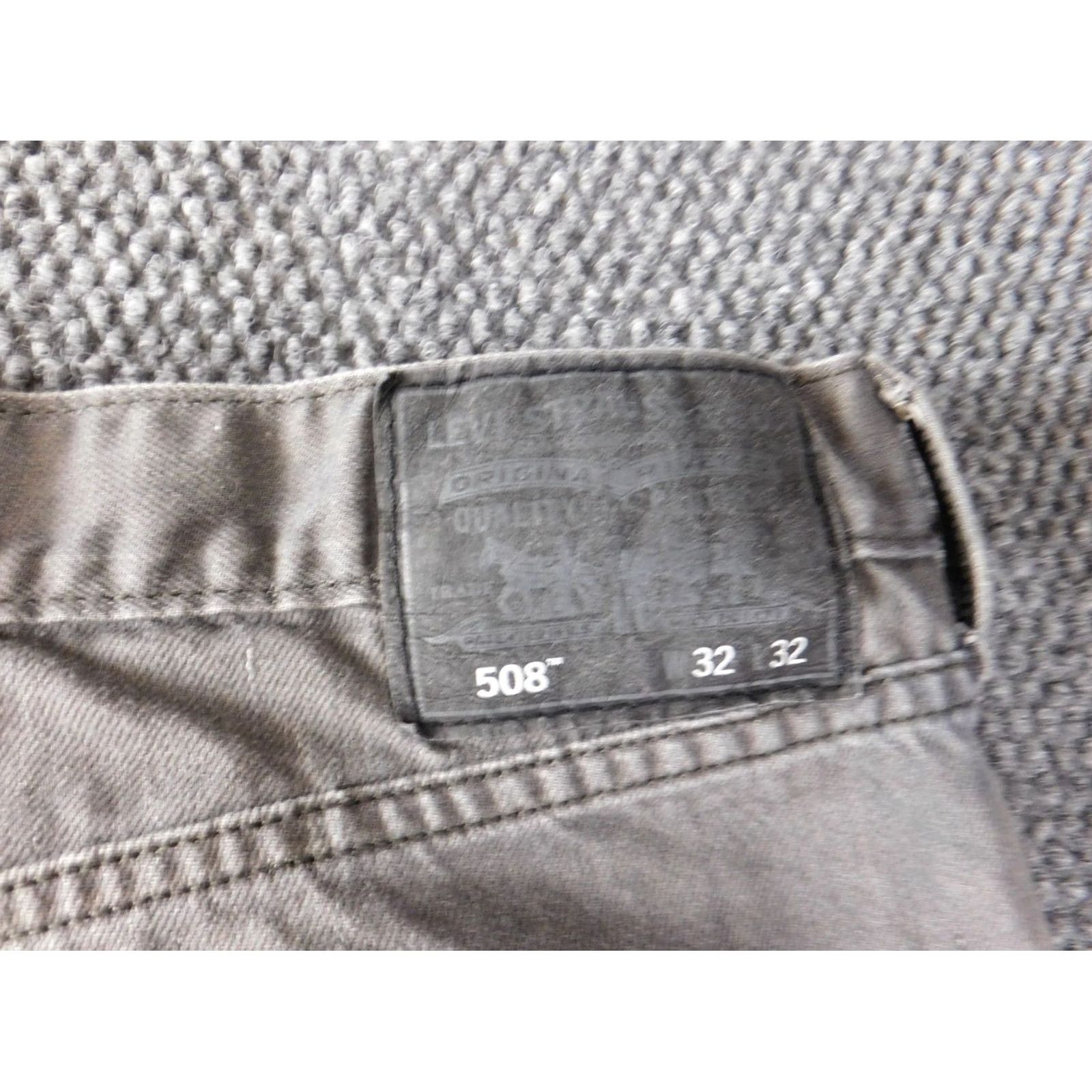 Levi's Levi's 508 Jeans Mens 32x30 Gray Straight Regular Classic Cowboy Pockets Denim Cotton Zip Inseam 30" Rise Mid 10-12 In. Size US 32 / EU 48 - 7 Thumbnail