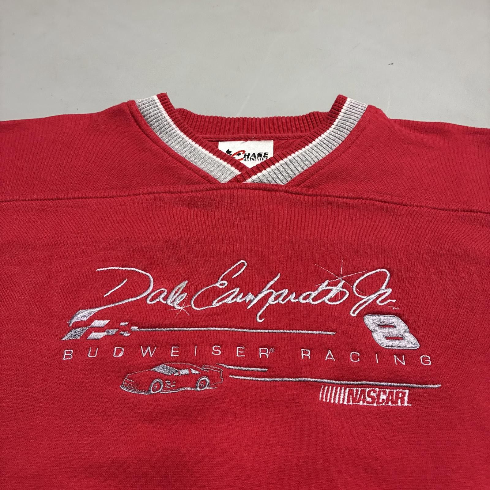 Chase Authentics Y2K Dale Earnhardt Jr. Red Oversized Pullover Sweatshirt XL Size US XL / EU 56 / 4 - 4 Thumbnail