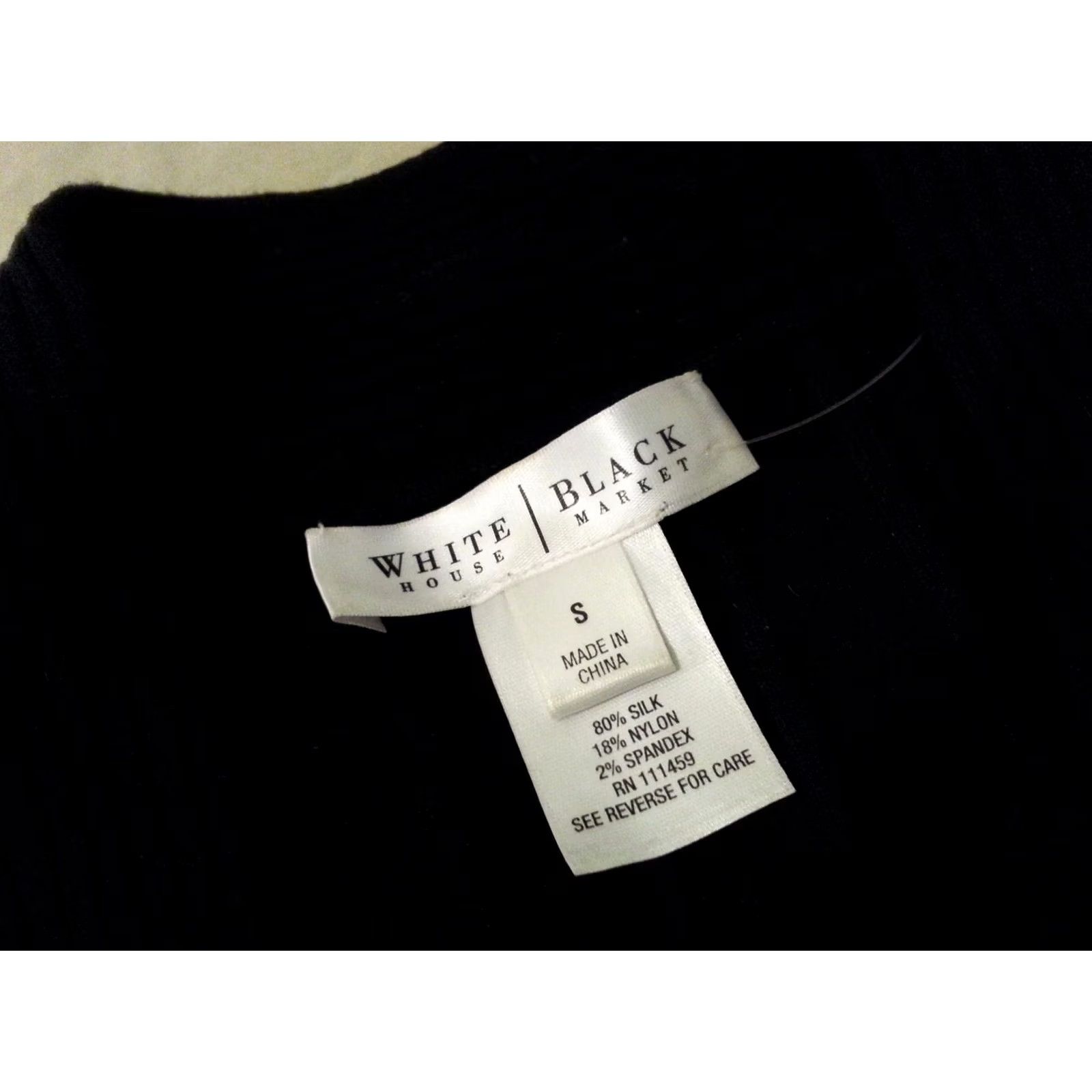 White House Black Market White House Black Market Sweater Small Black Cotton Womens Size S / US 4 / IT 40 - 3 Thumbnail