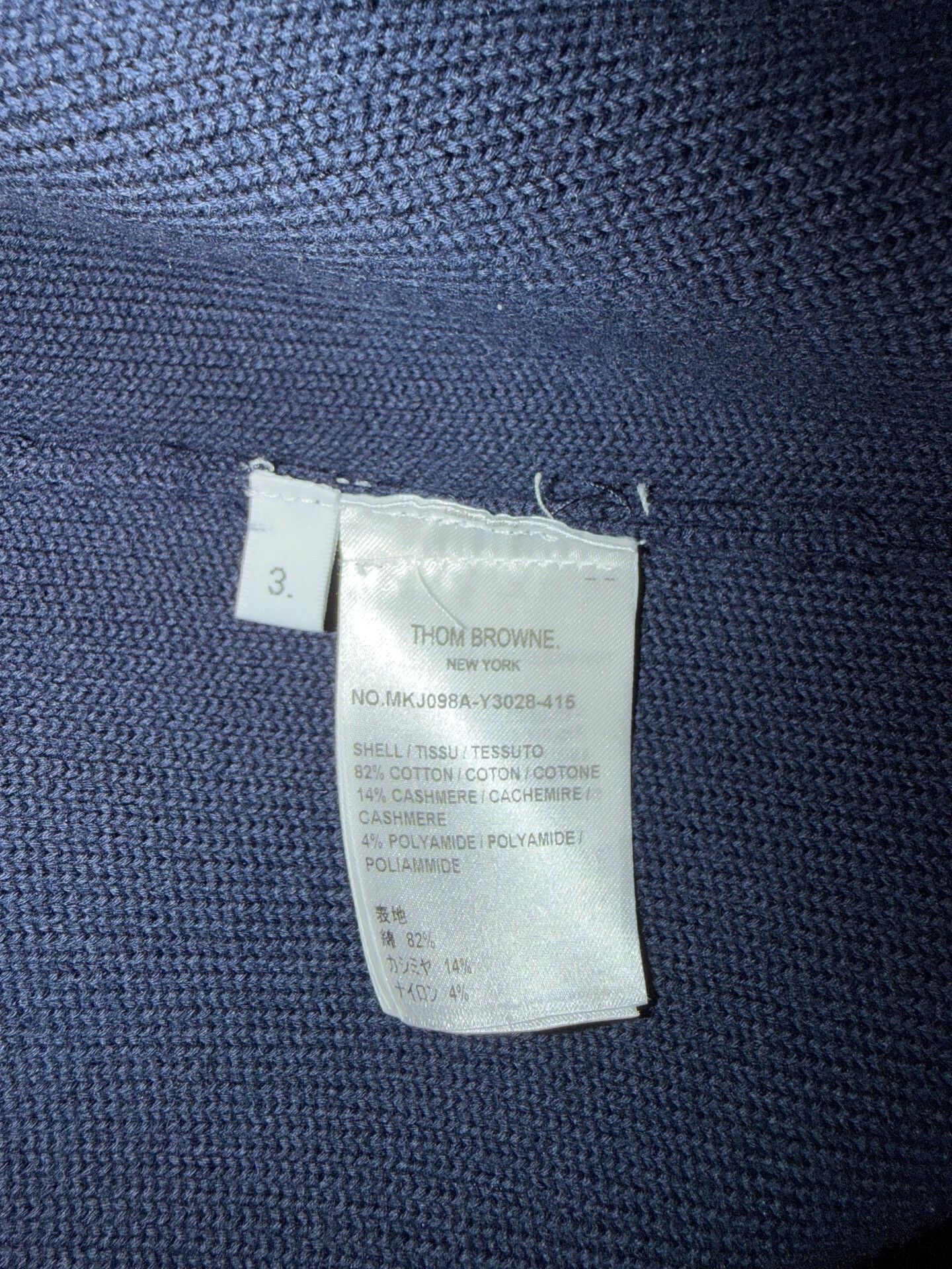 Thom Browne thombrowne men's knit coat in navy blue Size US M / EU 48-50 / 2 - 4 Thumbnail