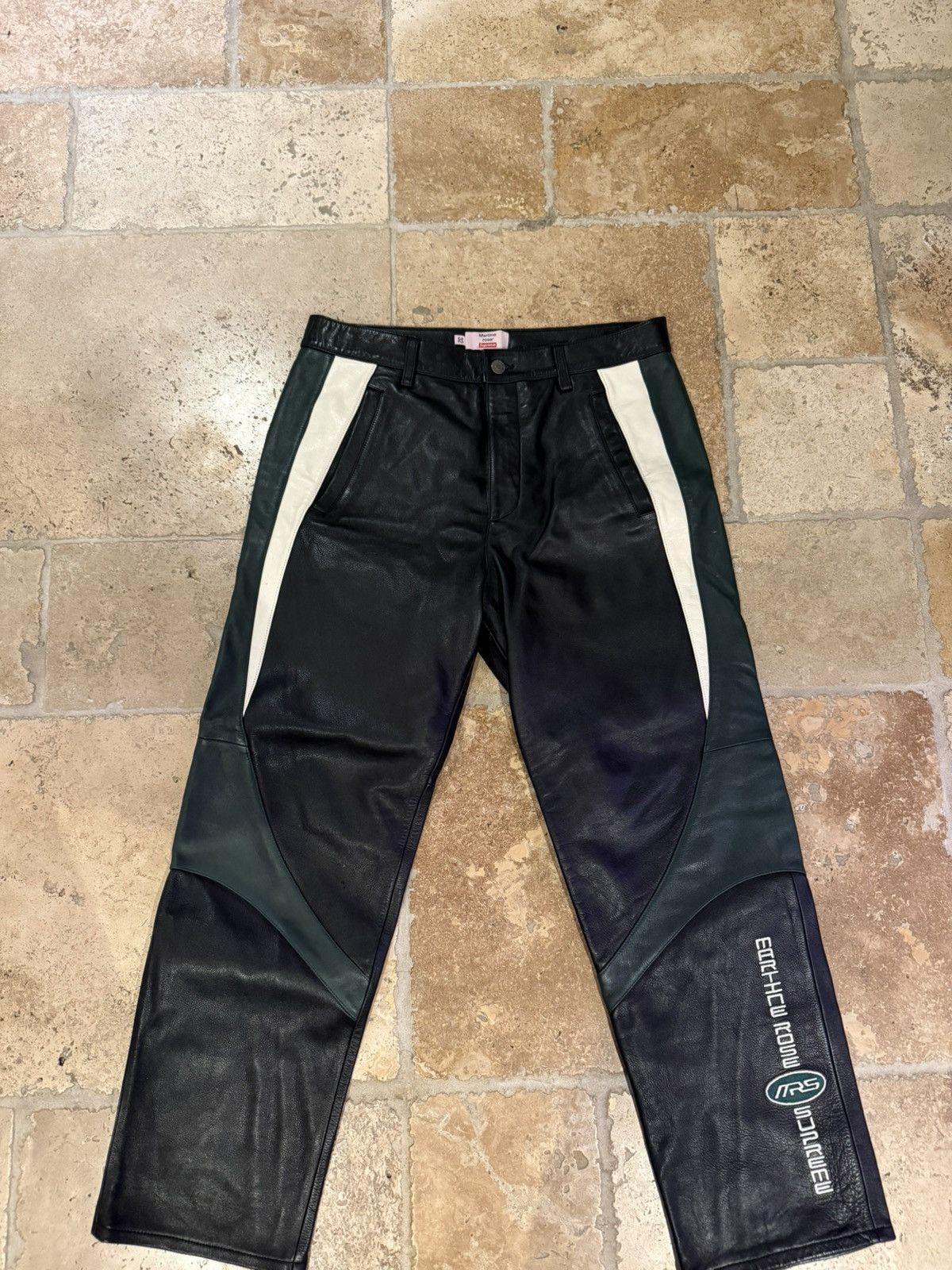 Supreme Martine Rose Leather Biker pants