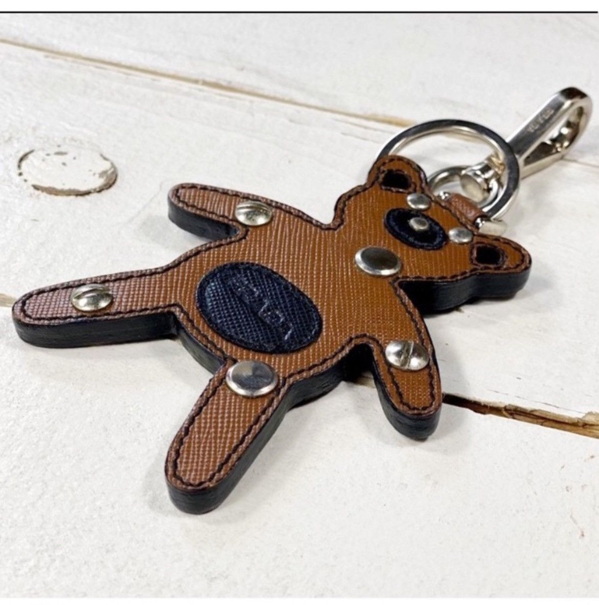 Prada Authentic Prada Brown Bear Saffiano Trick Bag Charm Size ONE SIZE - 1 Thumbnail
