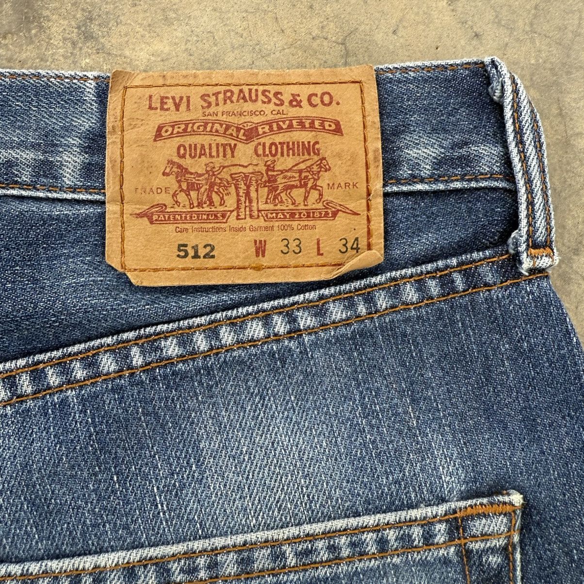 Levi's Vintage Clothing VINTAGE LEVI’S 512 FADED JEAN DENIM PANTS Size US 33 - 11 Thumbnail