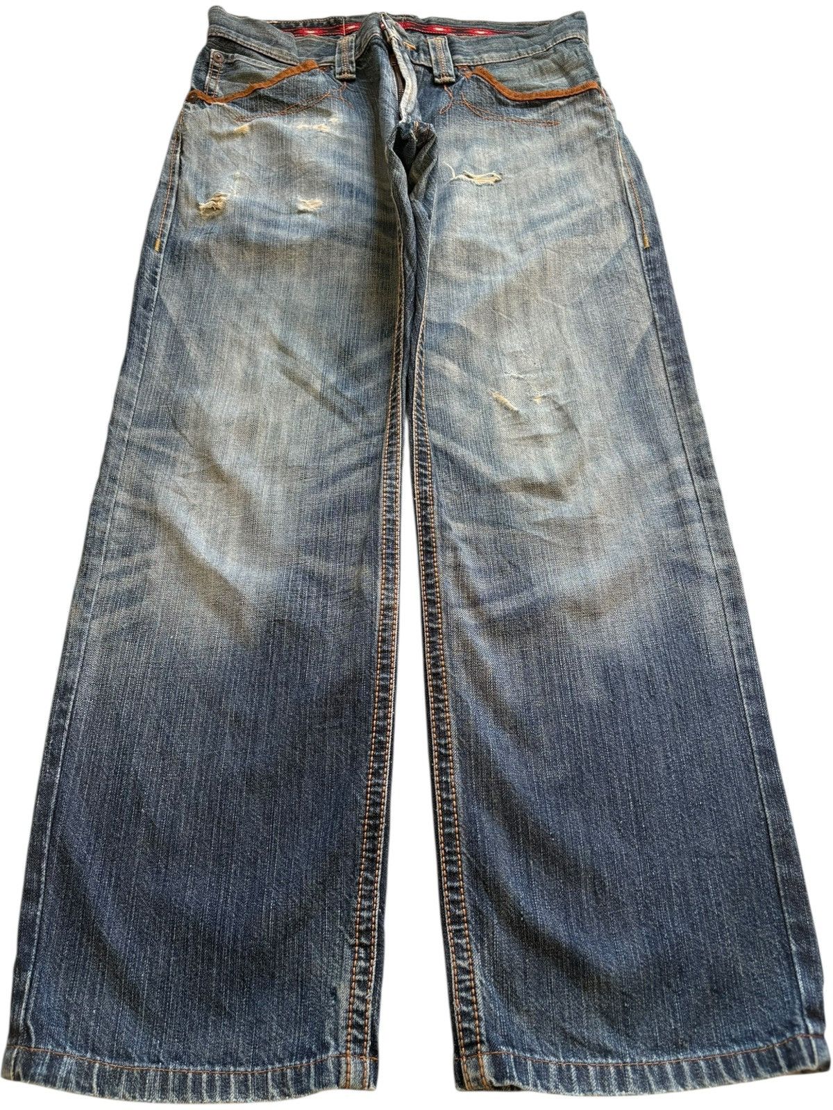 Edwin Exclusive Vintage Edwin 434 Faded Wash Distressed Loose Jean Size US 32 / EU 48 - 1 Thumbnail