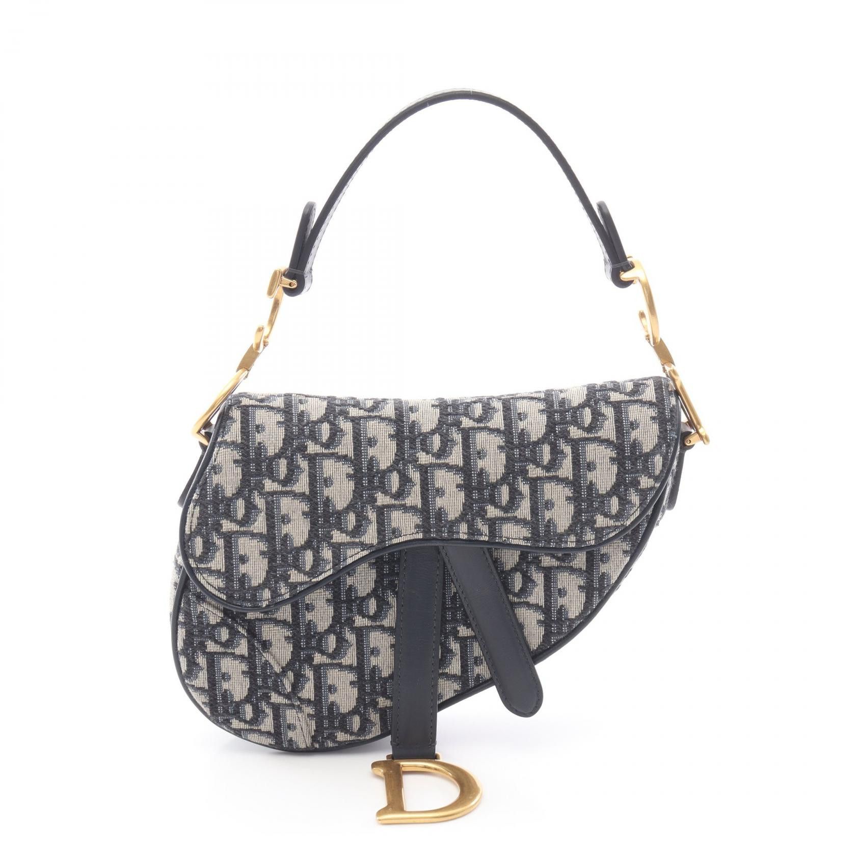 Dior Dior Dior Saddle Oblique Canvas Leather Handbag Leather Handbag DUTY FREE for USA Size ONE SIZE - 1 Thumbnail