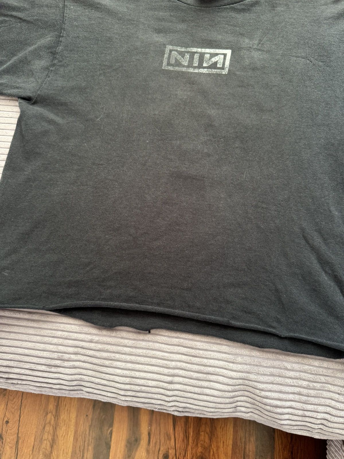 Band Tees Vintage 90s Nine Inch Nails Sin Band Tee Cropped Faded NIN Size US L / EU 52-54 / 3 - 5 Thumbnail
