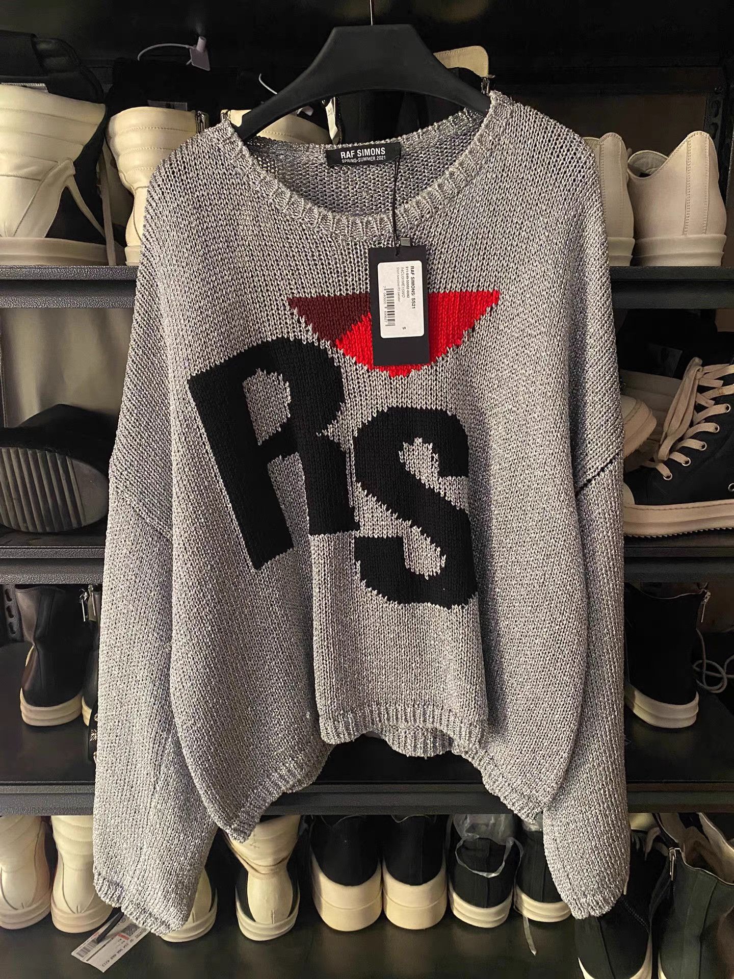 Raf Simons Raf Simons RS Silver Glitter Sweater Size S / US 4 / IT 40 - 1 Thumbnail